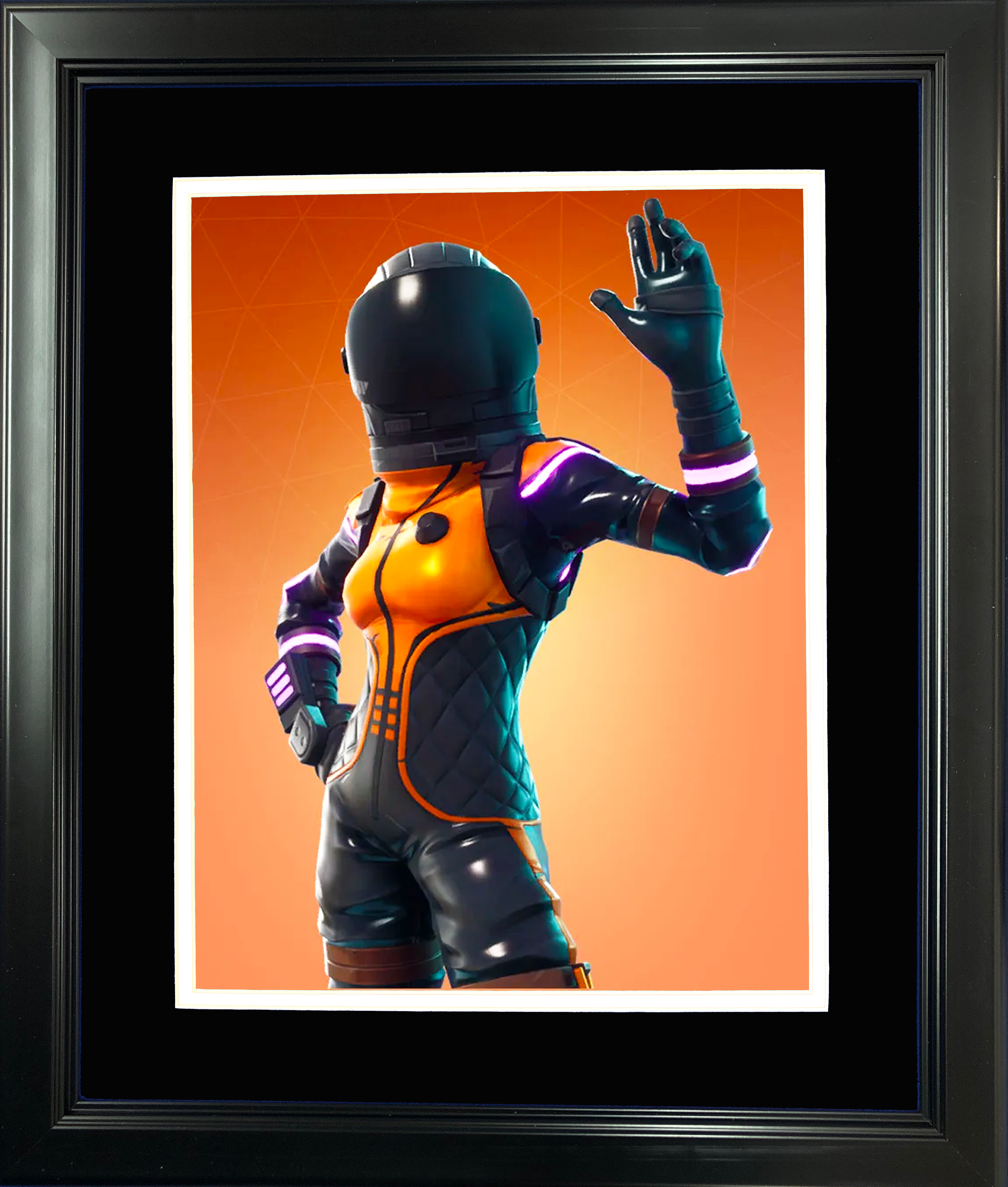 Framed Dark Vanguard Legendary Fortnite Skin 11"x14" Video Game Photo