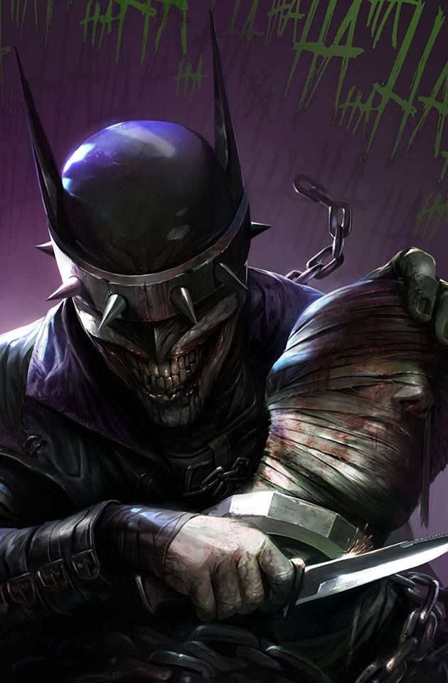 Dark Nights Metal 6 DC 2018 NM Francesco Mattina Exclusive Virgin Variant Batman Who Laughs Bloody Knife