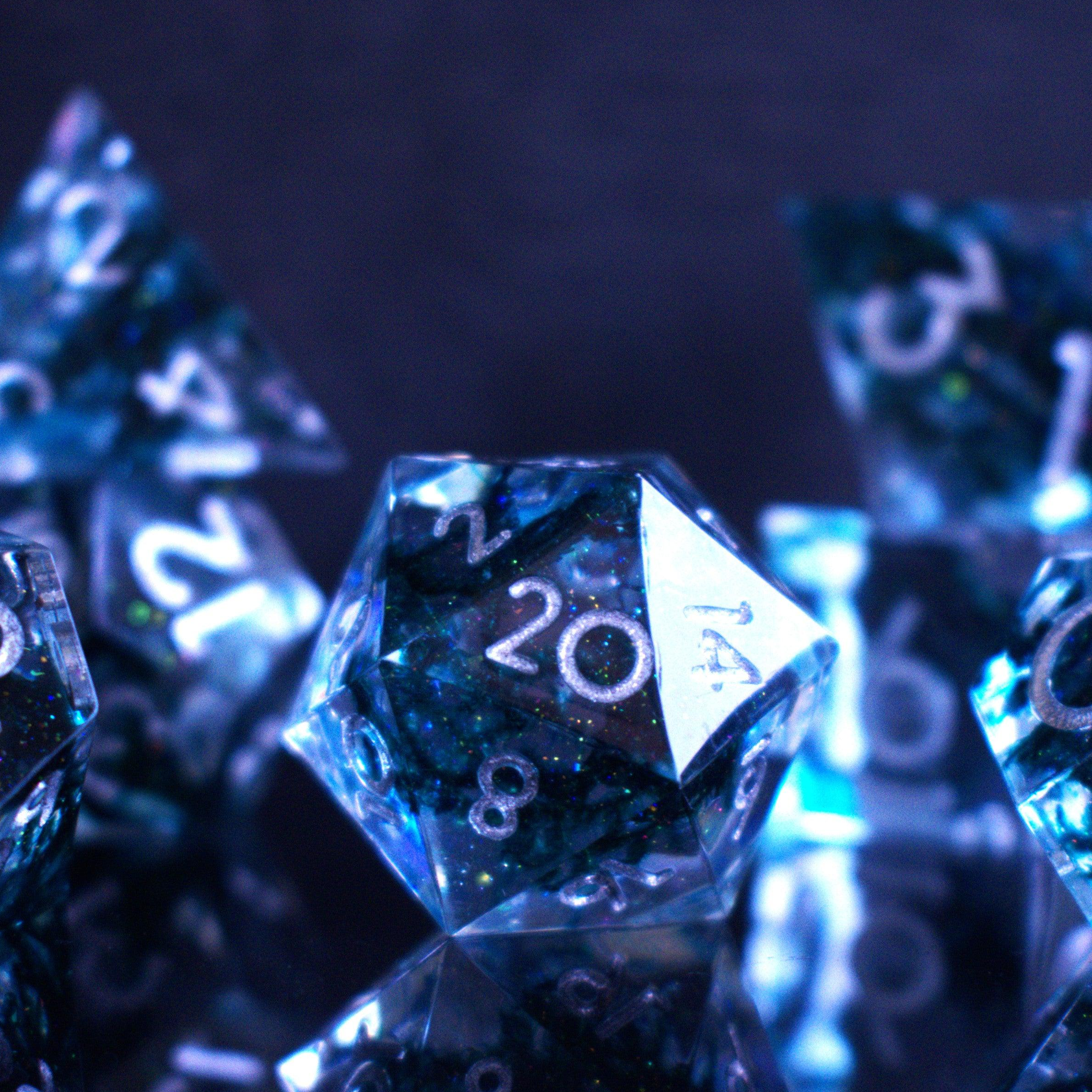 Dark Tide Sharp-Edged Resin Dice Set