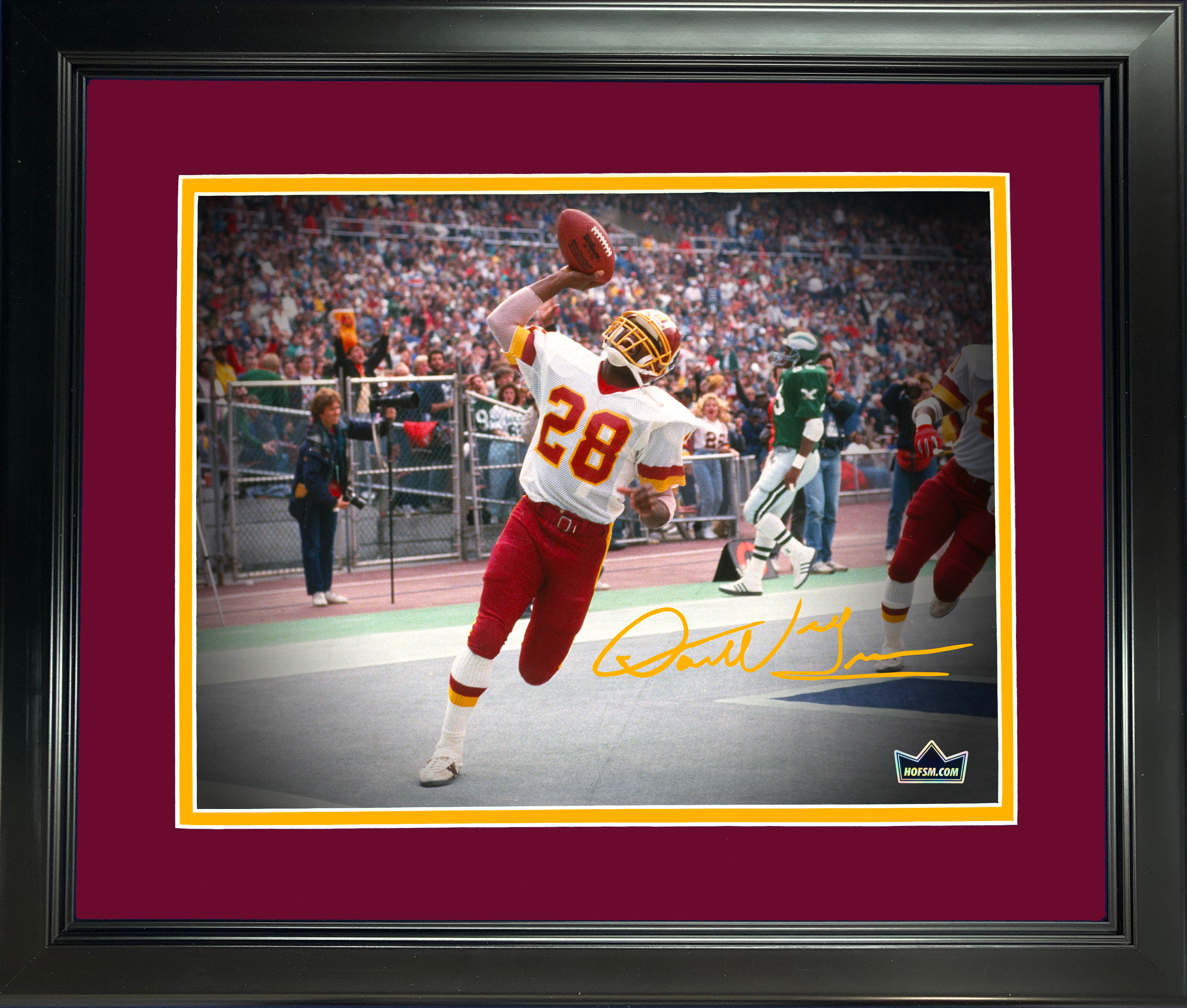 Framed Darrell Green Facsimile Laser Engraved Signature Auto Washington Commanders 11"x14" Football Photo HOFSM Holo