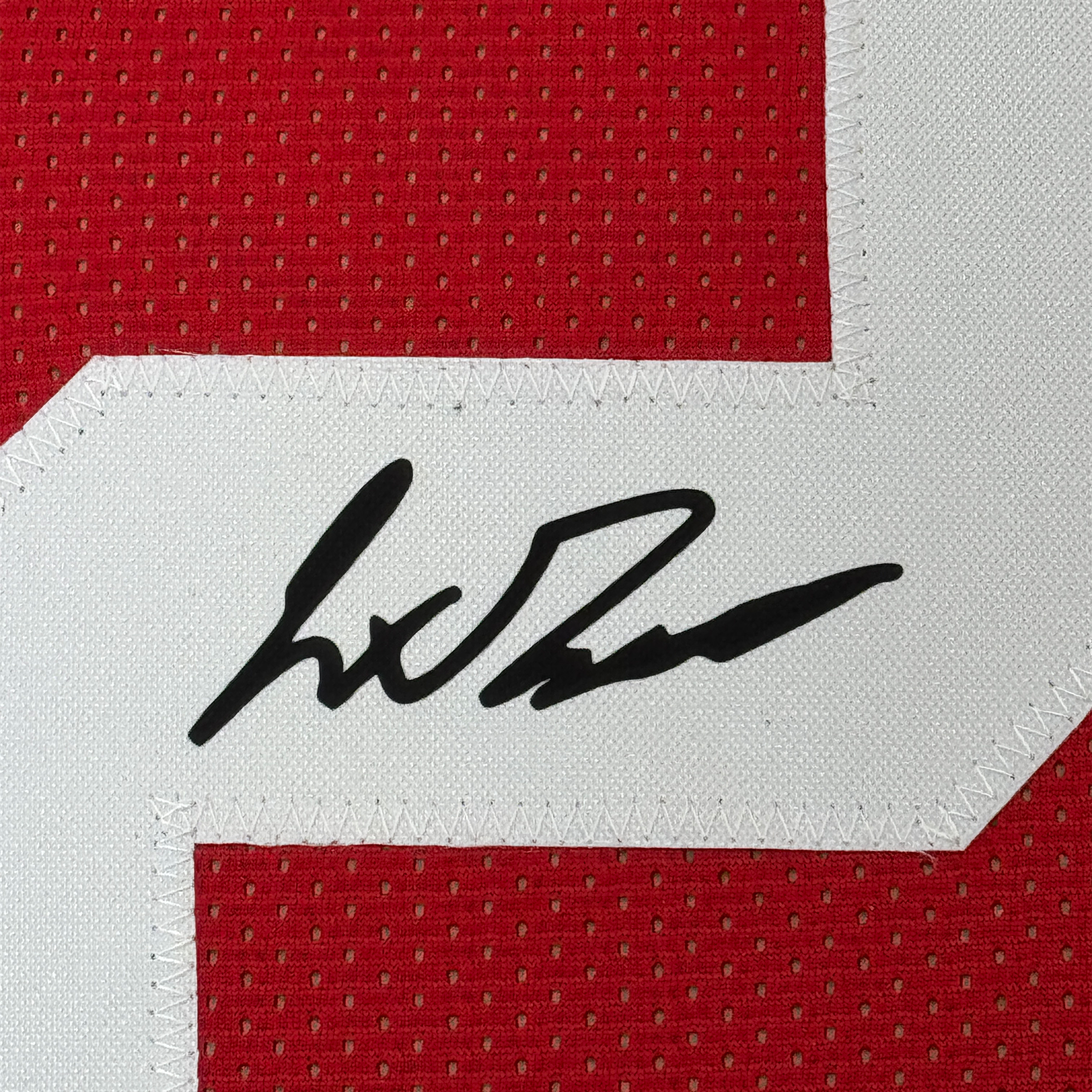Framed Facsimile Autographed Jaxson Dart 35x39 Ole Miss Red Reprint Laser Auto College Football Jersey