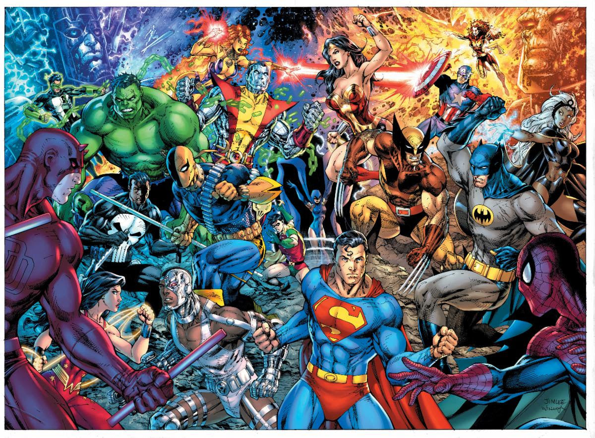 Dc Versus Marvel Omnibus Hc DM Exclusive Jim Lee & Scott Williams Wraparound Var (10/29/2024) DC NM- 9.2