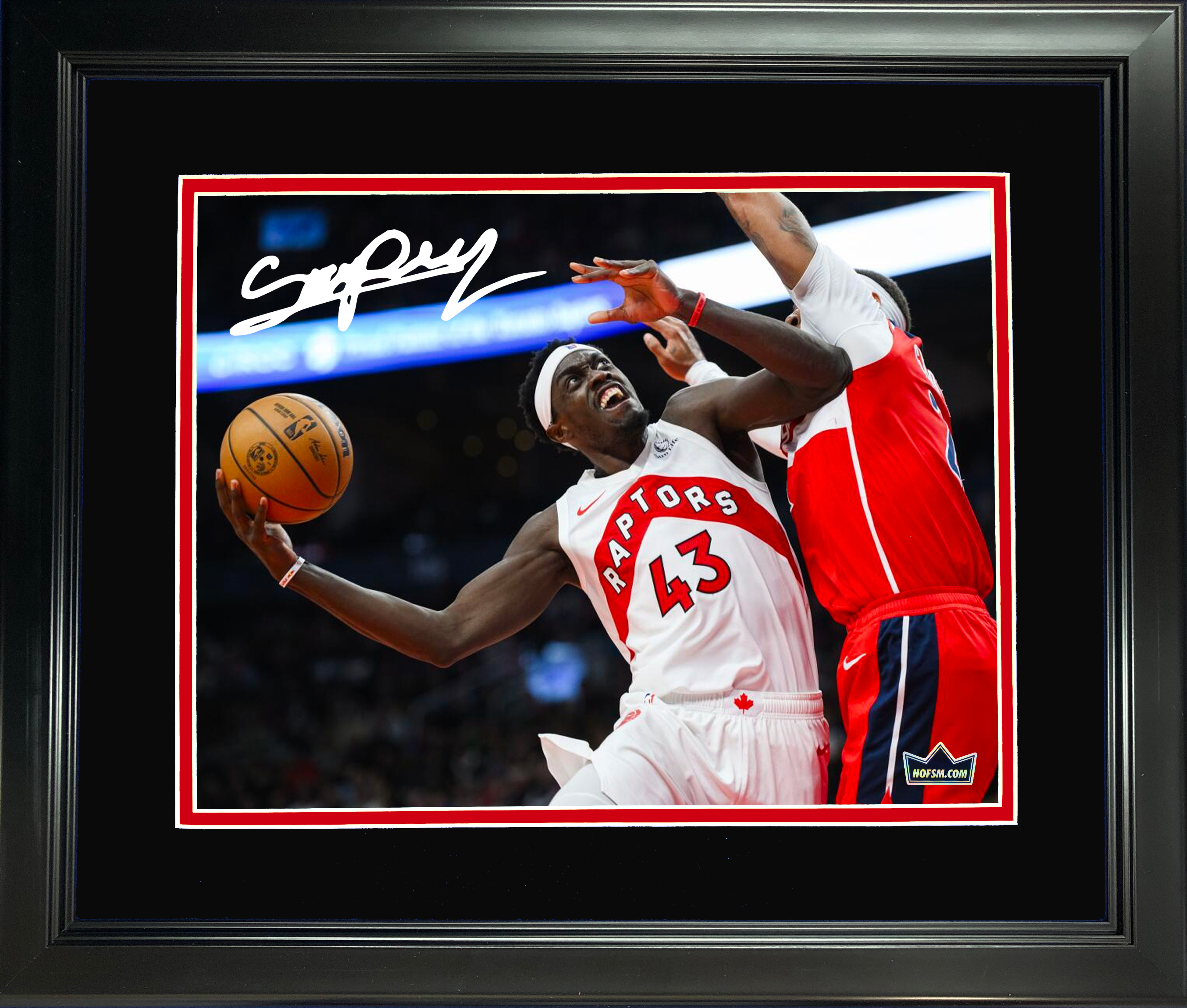 Framed Pascal Siakam Facsimile Laser Engraved Signature Auto 11"x14" Basketball Photo HOFSM Holo