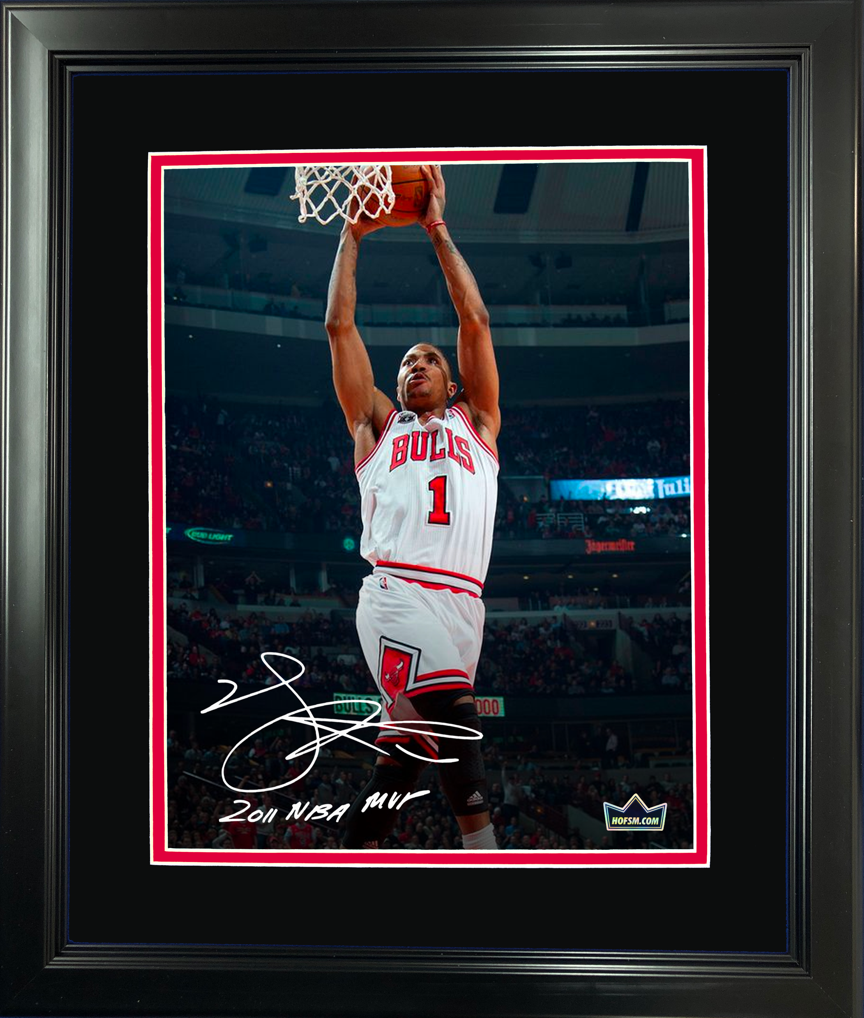 Framed Derrick Rose  2011 NBA MVP  Chicago Bulls Facsimile Laser Engraved Signature Auto 11"x14" Basketball Photo HOFSM Holo