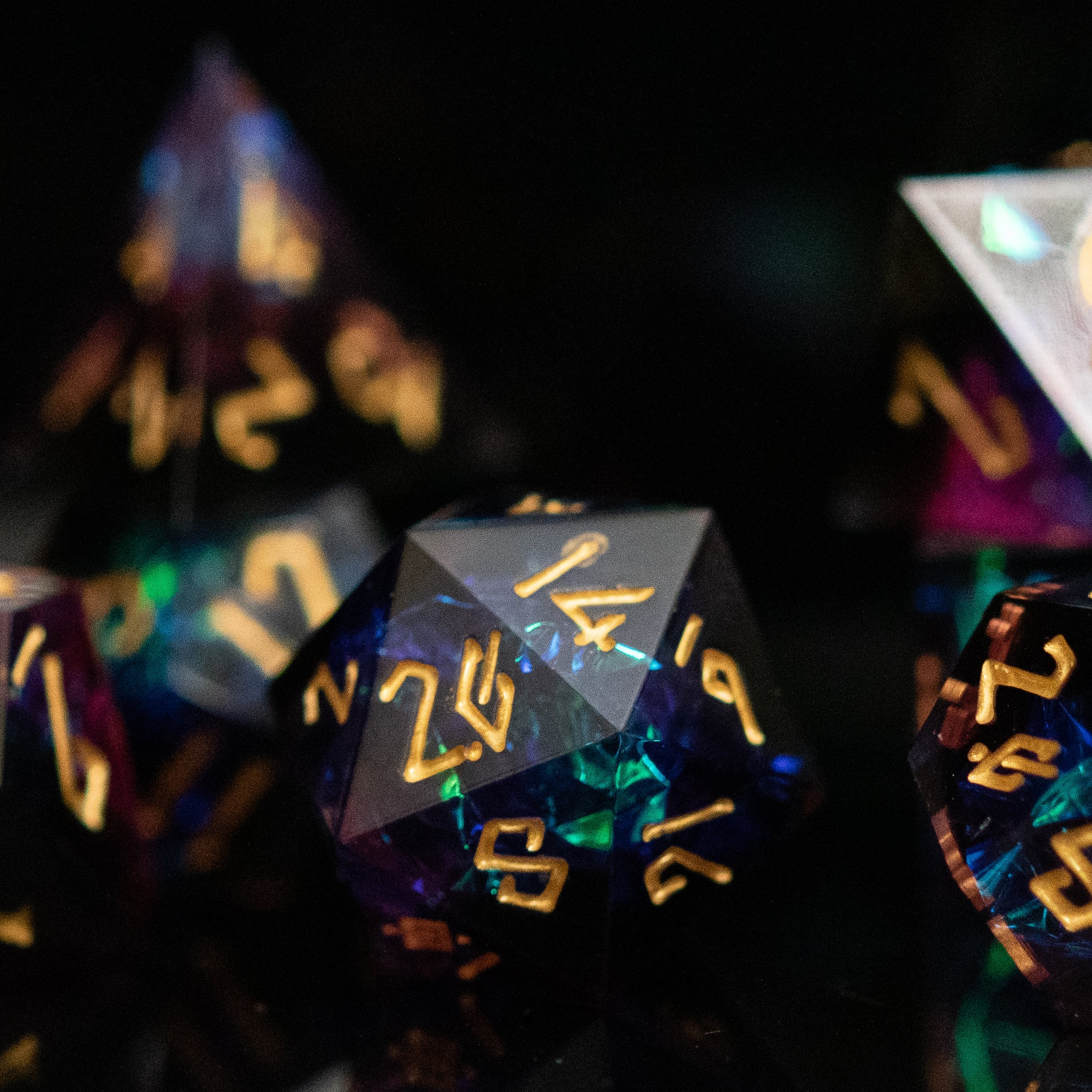 Disenchanted Sharp-Edged Resin Dice Set