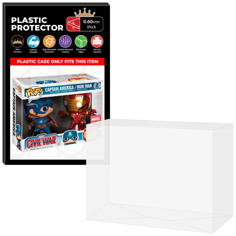 Pop Protector for 2 Pack Captain America & Iron Man Civil War Funko Pop