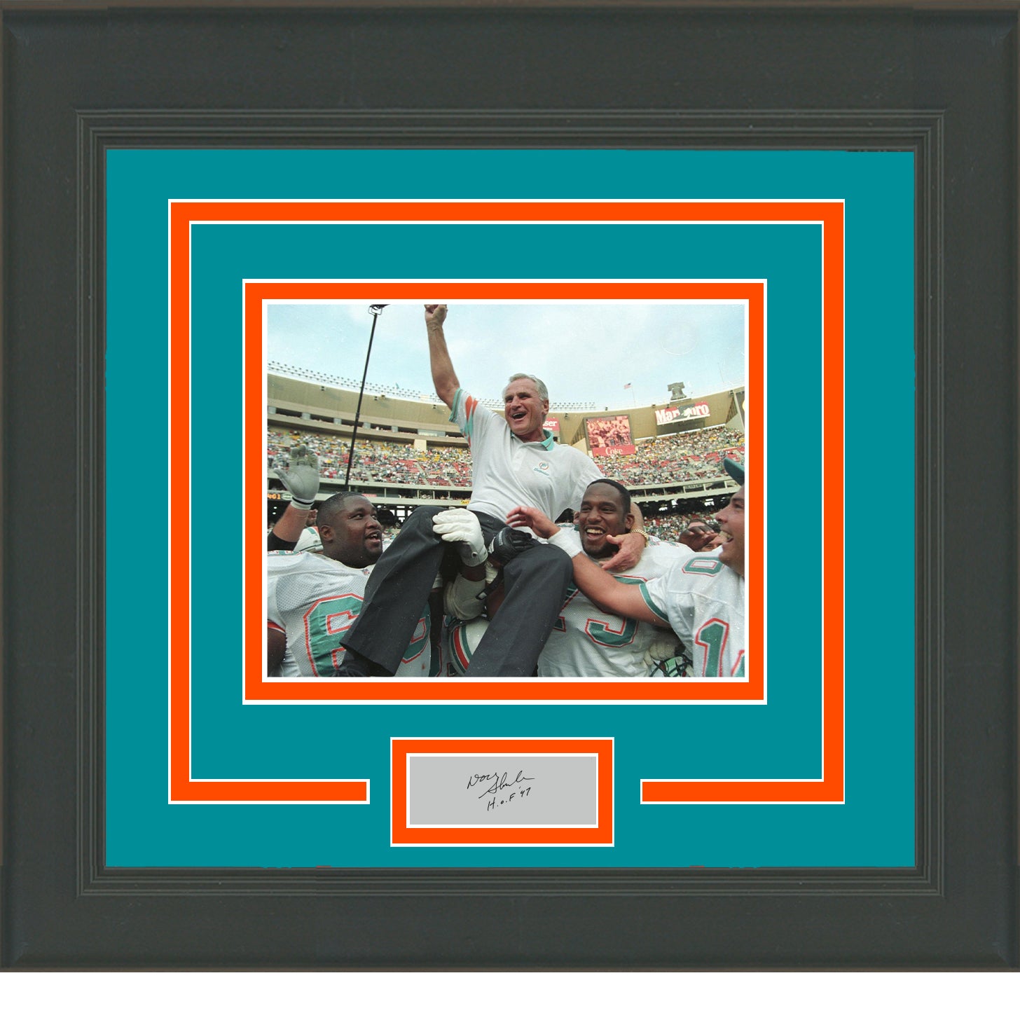 Framed Don Shula Facsimile Laser Engraved Signature Auto Miami Dolphins 11x14 Football Photo