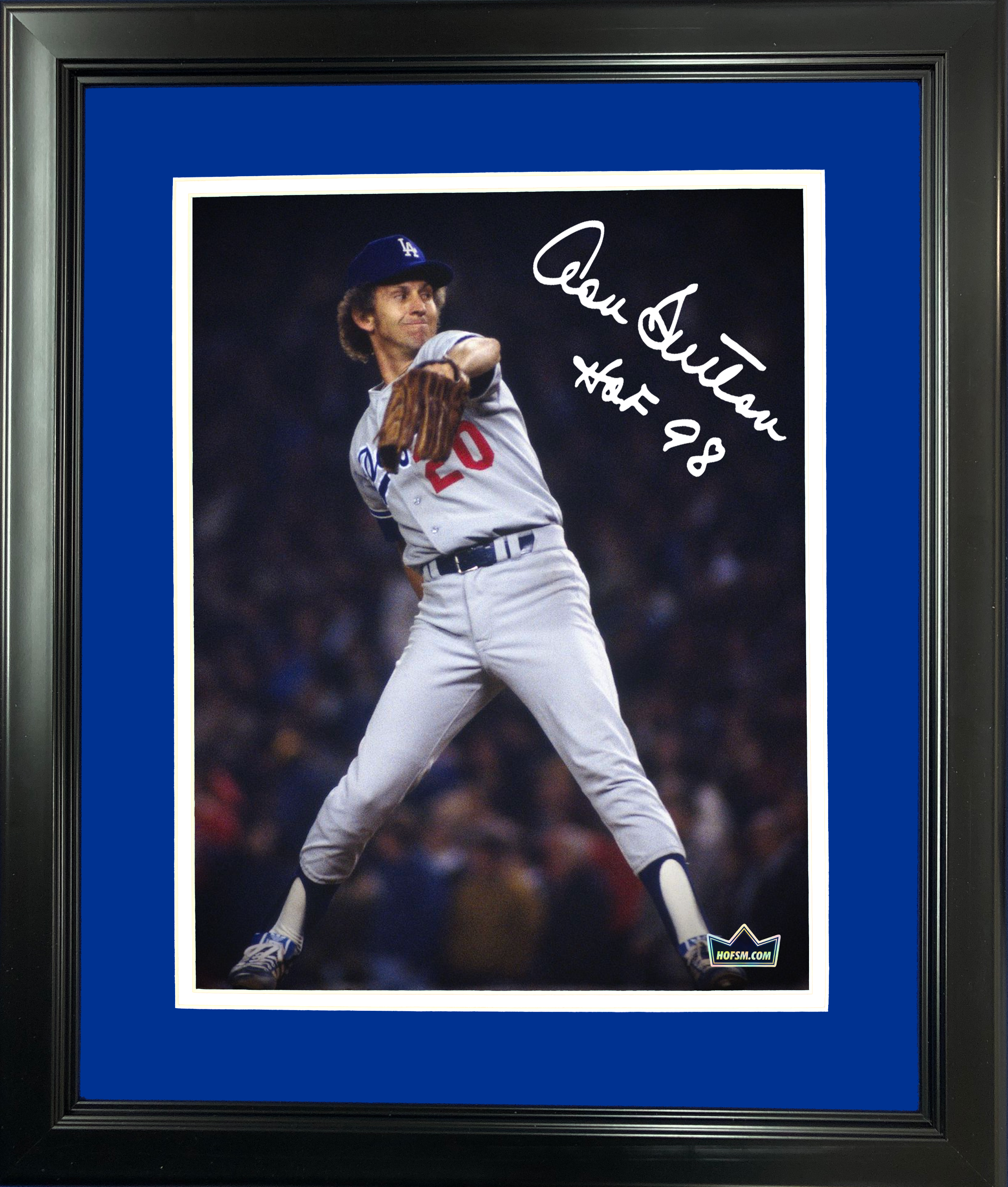 Framed Don Sutton Los Angeles Dodgers Facsimile Laser Engraved Signature Auto 11"x14" Baseball Photo HOFSM Holo