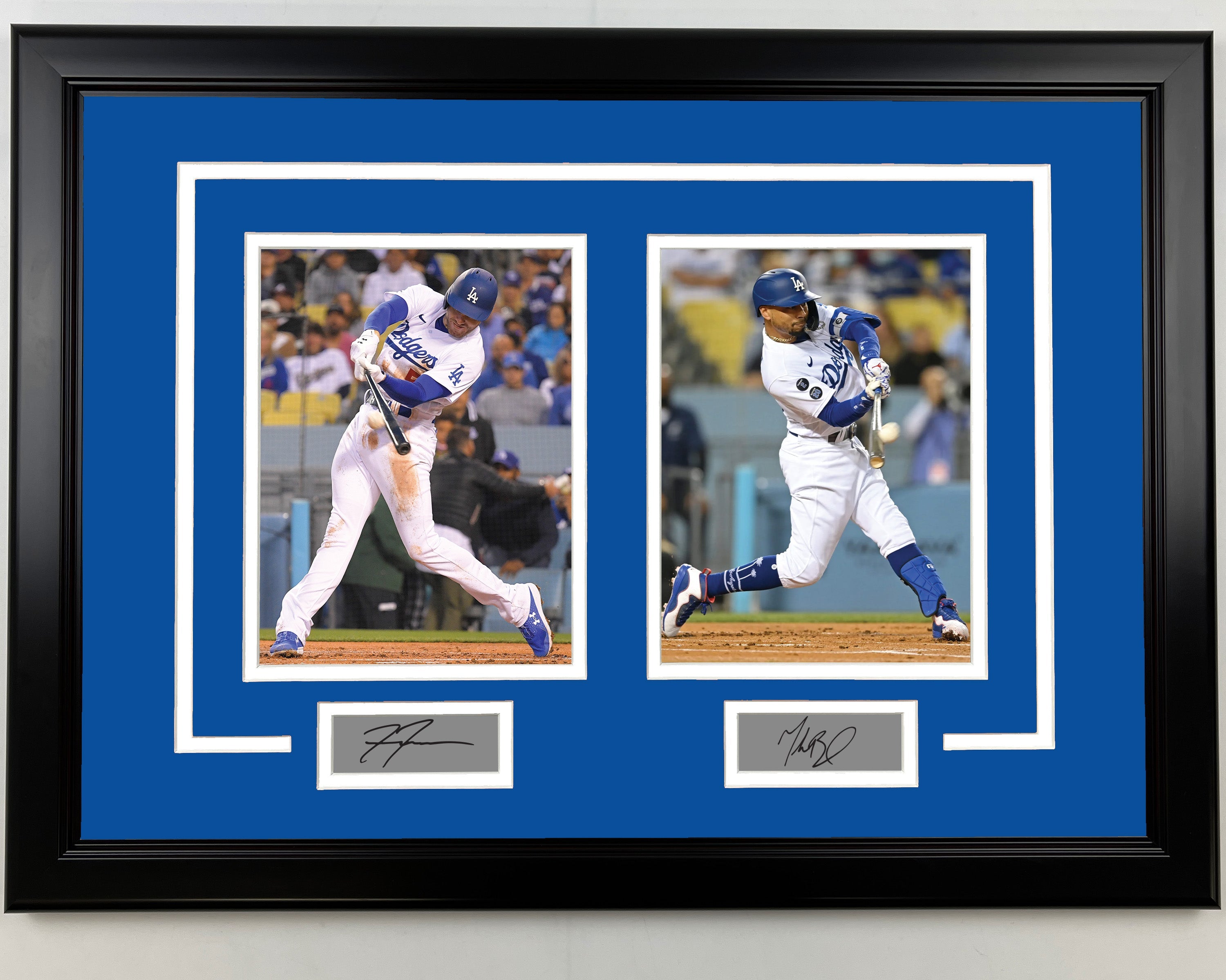 Framed Freddie Freeman & Mookie Betts Facsimile Laser Engraved Signatures Los Angeles Dodgers 17x23 Dual Baseball Photo