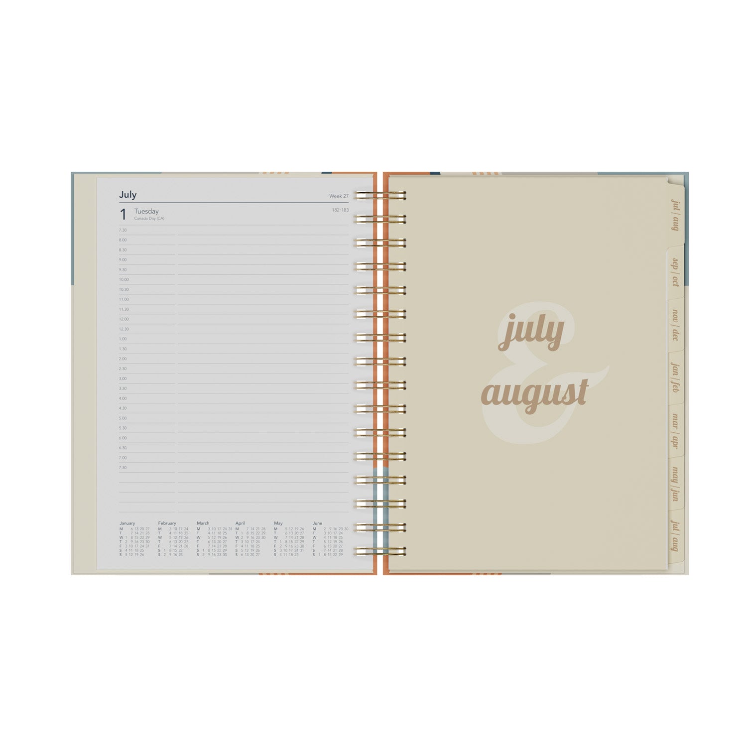 Scandi - A5 Day-to-Page Mid/Academic Year Diary Planner 2025-2026