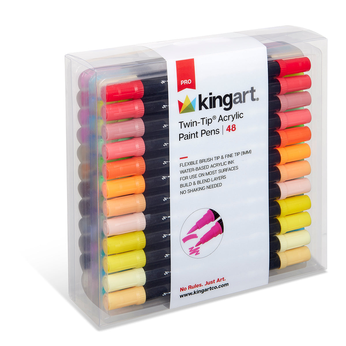 Twin-Tip™ Brush & Fine Acrylic Paint Pens 48 Colors