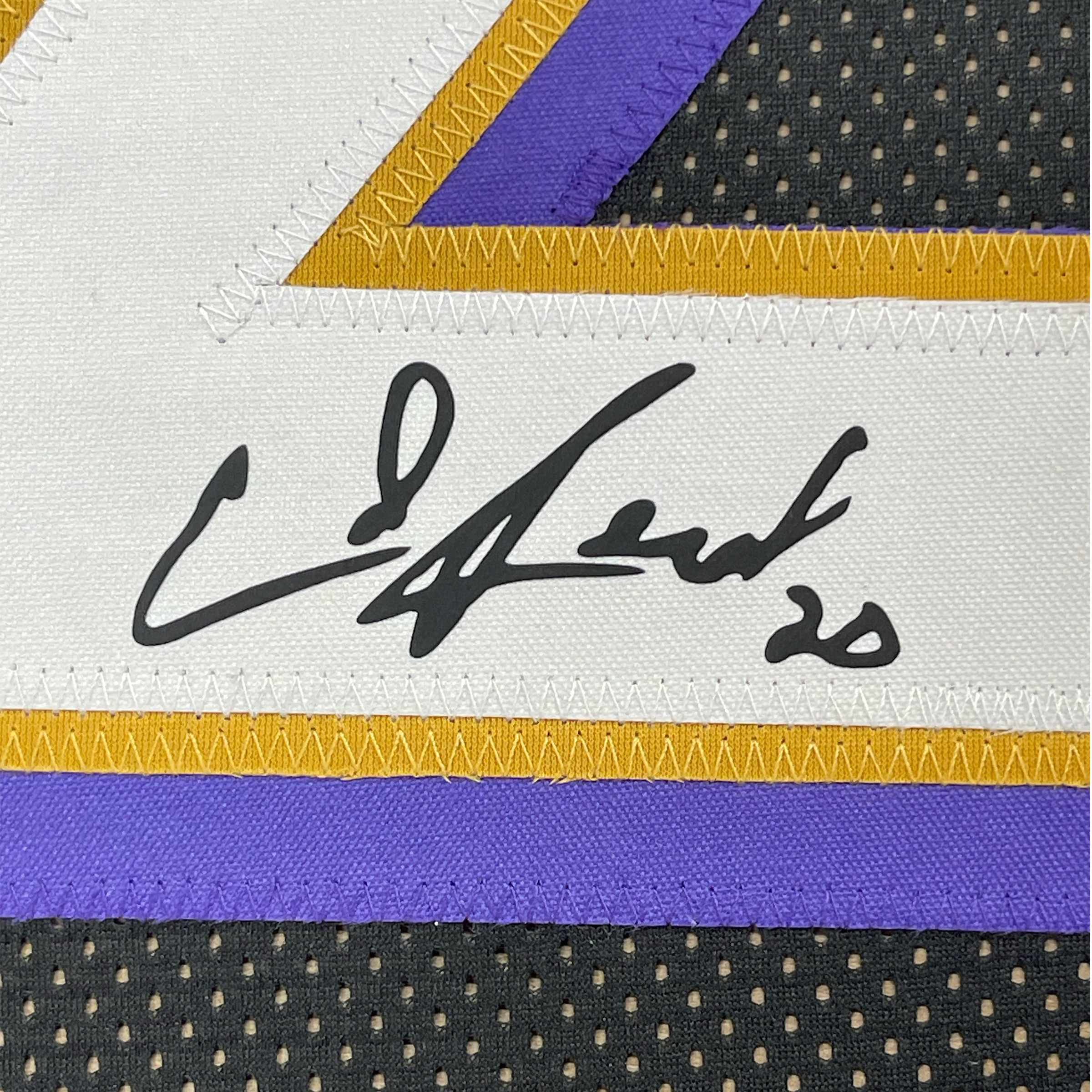 Framed Facsimile Autographed Ed Reed 35x39 Baltimore Black Reprint Laser Auto Football Jersey