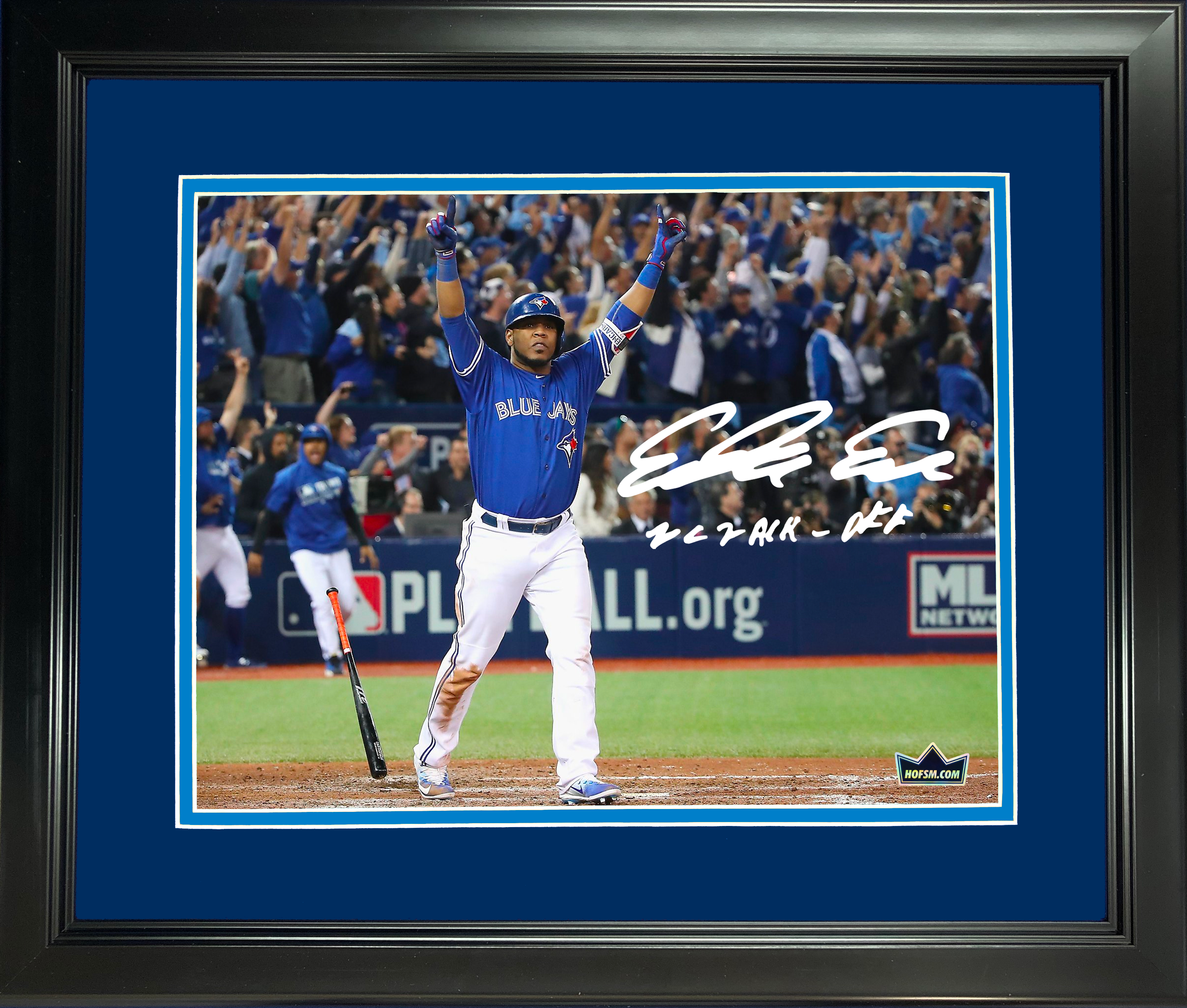 Framed Edwin Encarnacion 2016 ALCW Walk-Off Home Run Toronto Blue Jays Facsimile Laser Engraved Signature Auto 11"x14" Baseball Photo HOFSM Holo