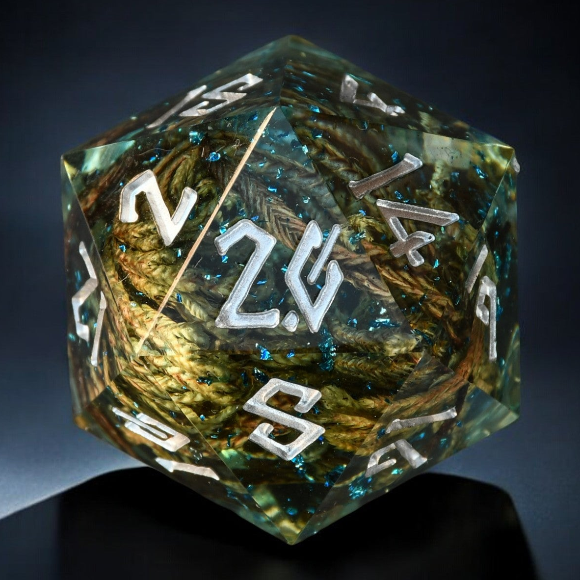 Enchanted Lake Silver Resin 30mm D20