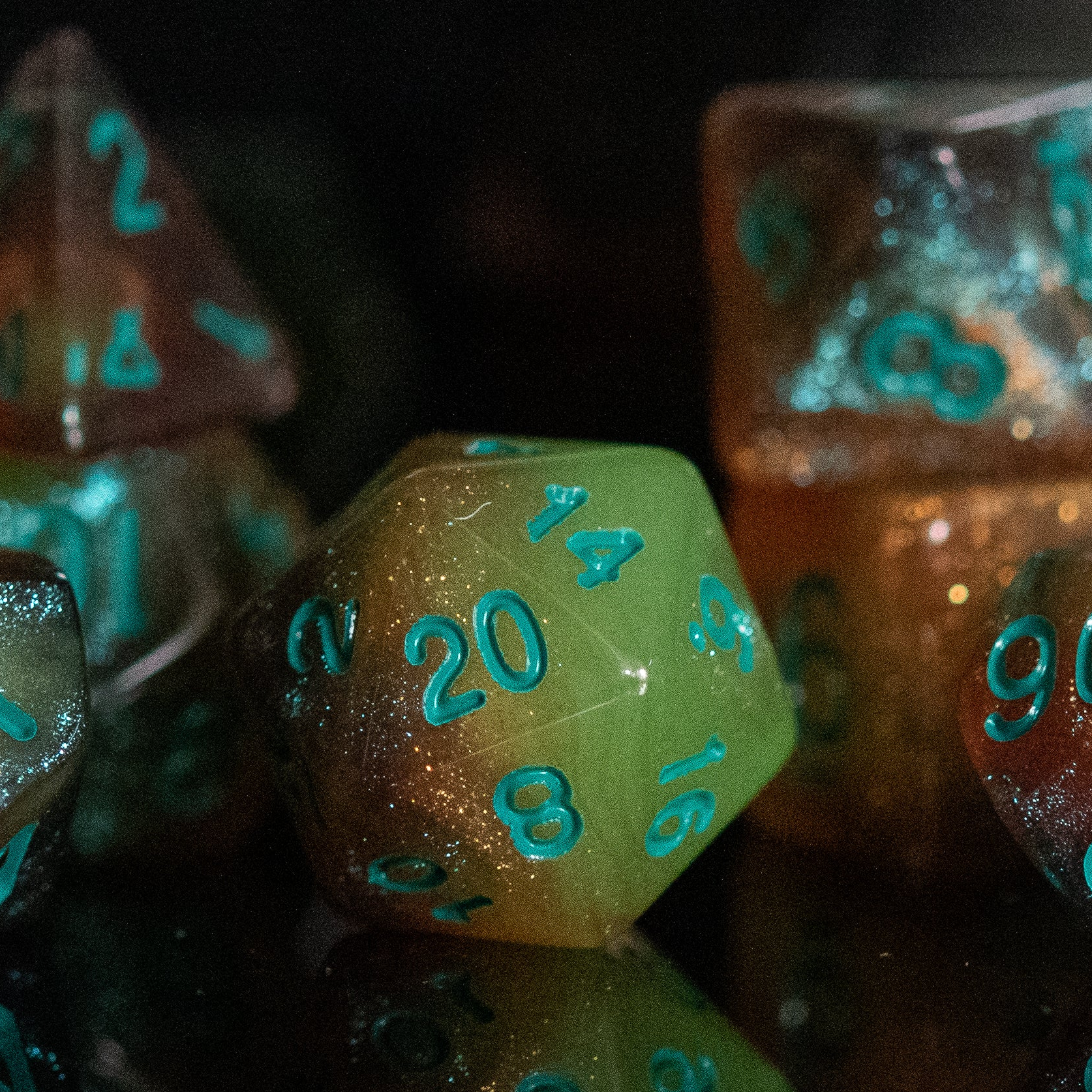 Extraterrestrial Acrylic Dice Set
