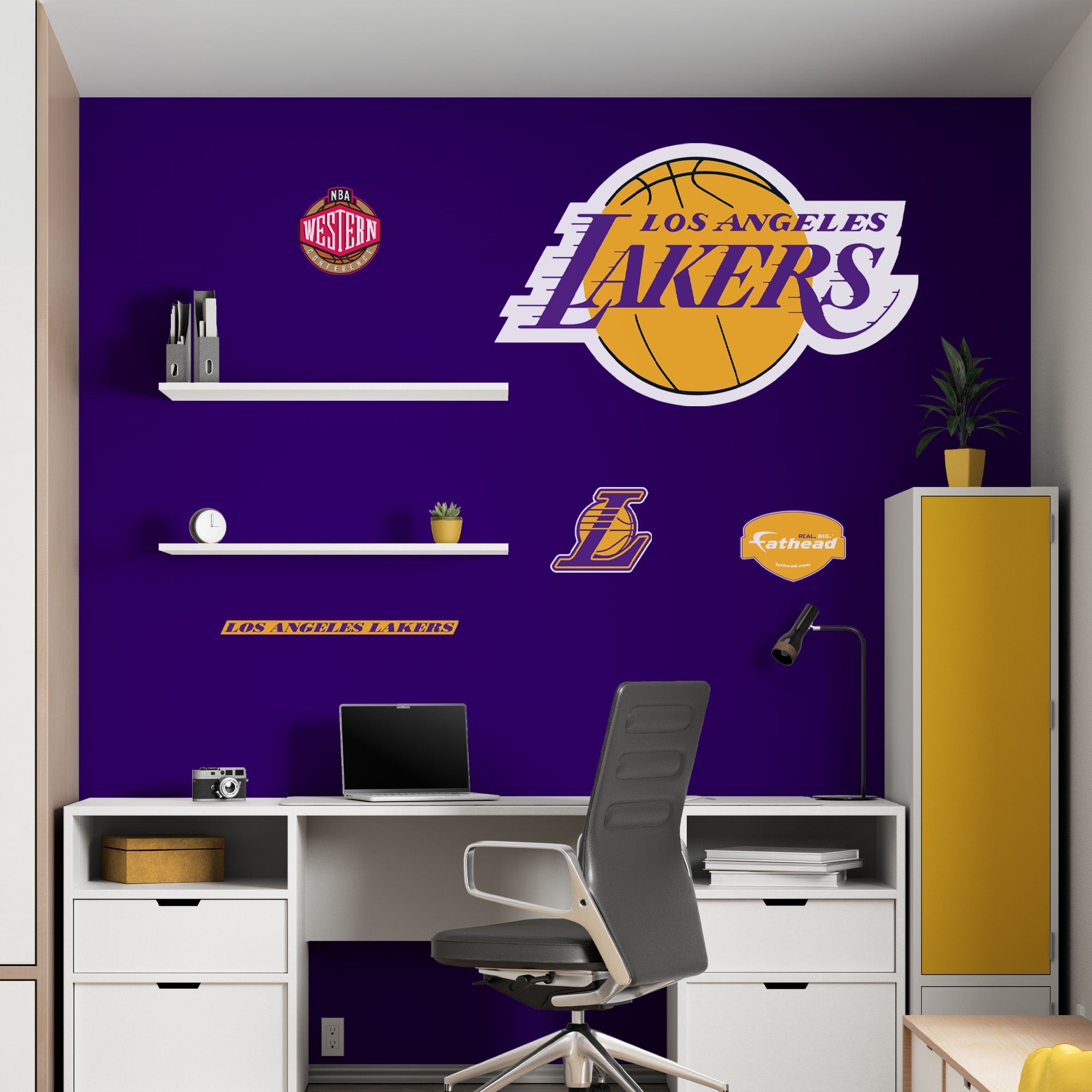 Los Angeles Lakers - RealBig Logo Collection - Official NBA - Reusable Vinyl Wall Decals