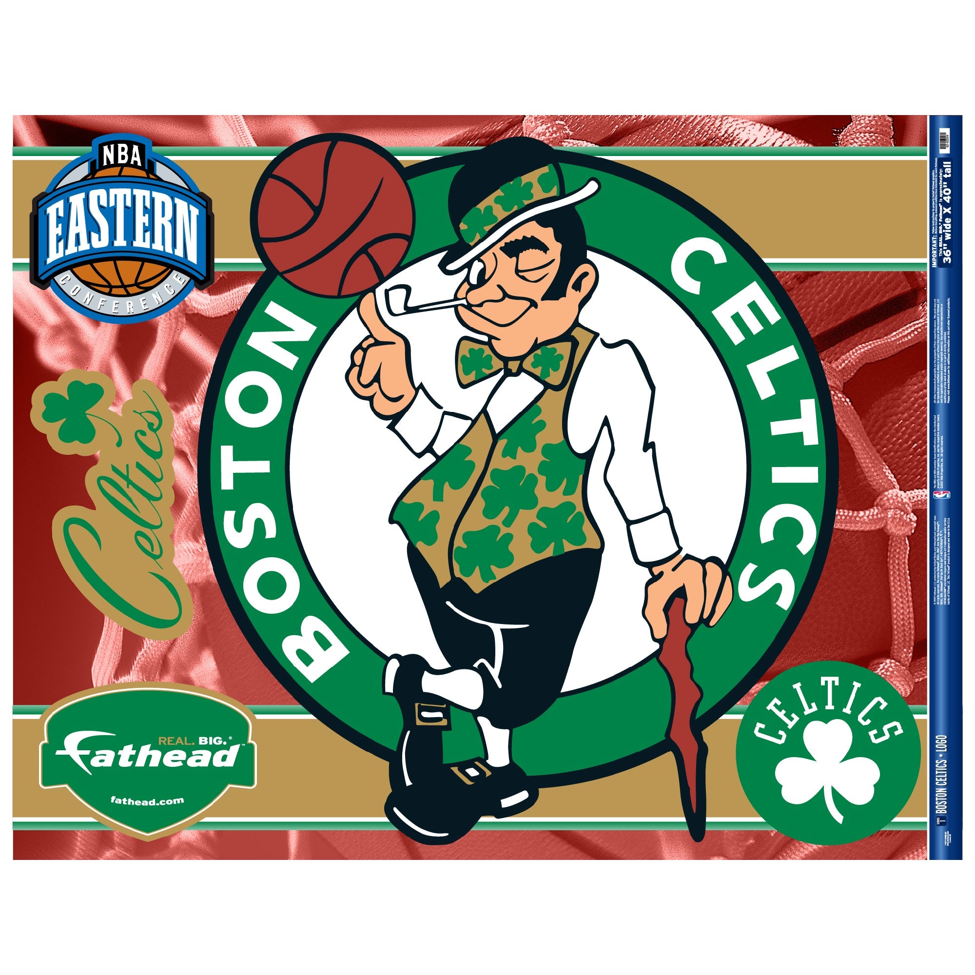 Boston Celtics - RealBig Logo Collection - Official NBA - Reusable Vinyl Wall Decals