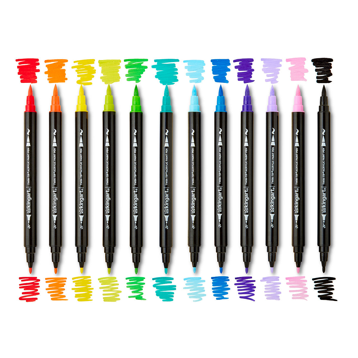 Twin-Tip™ Brush & Fine Acrylic Paint Pens 48 Colors