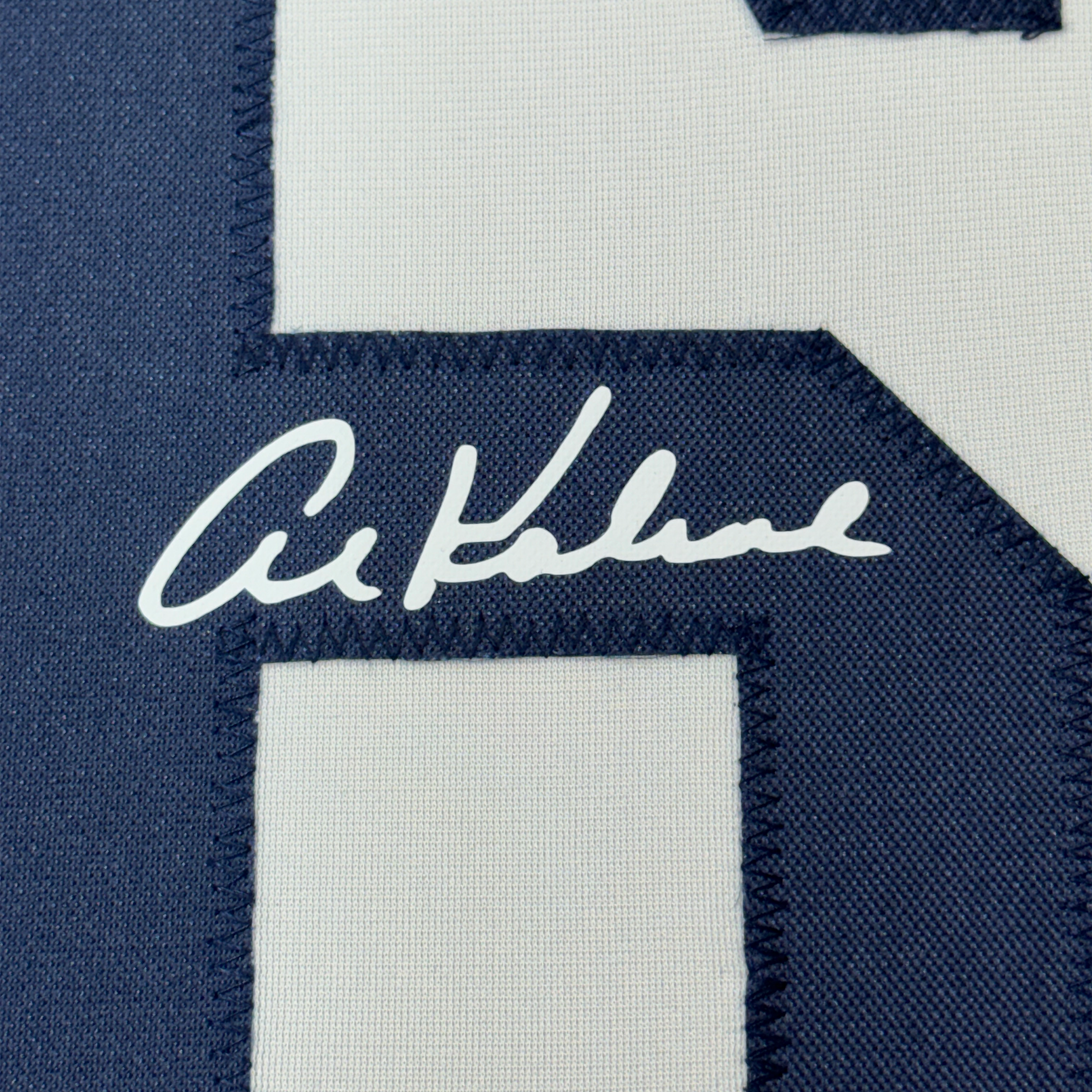 Framed Facsimile Autographed Al Kaline 35x39 Detroit White Reprint Laser Auto Baseball Jersey