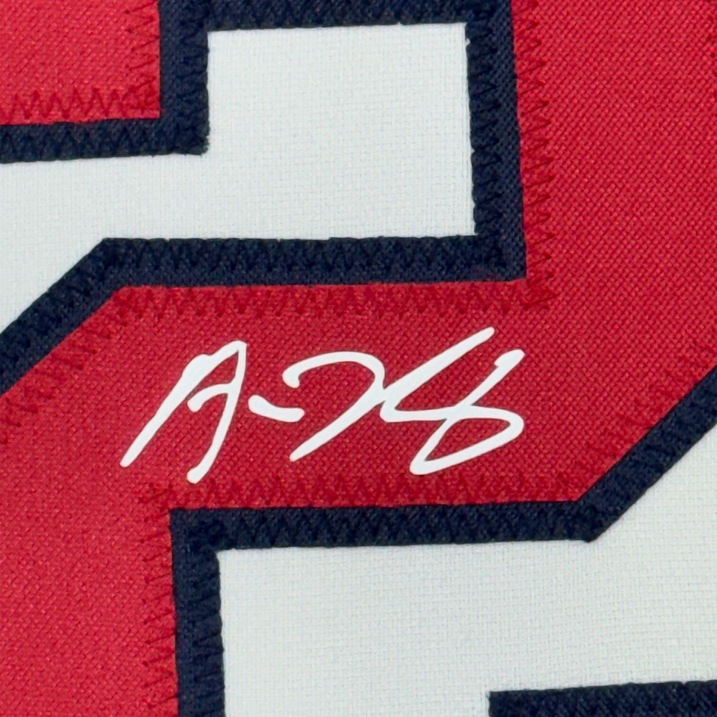 Framed Facsimile Autographed Austin Riley 35x39 Atlanta White Reprint Laser Auto Baseball Jersey