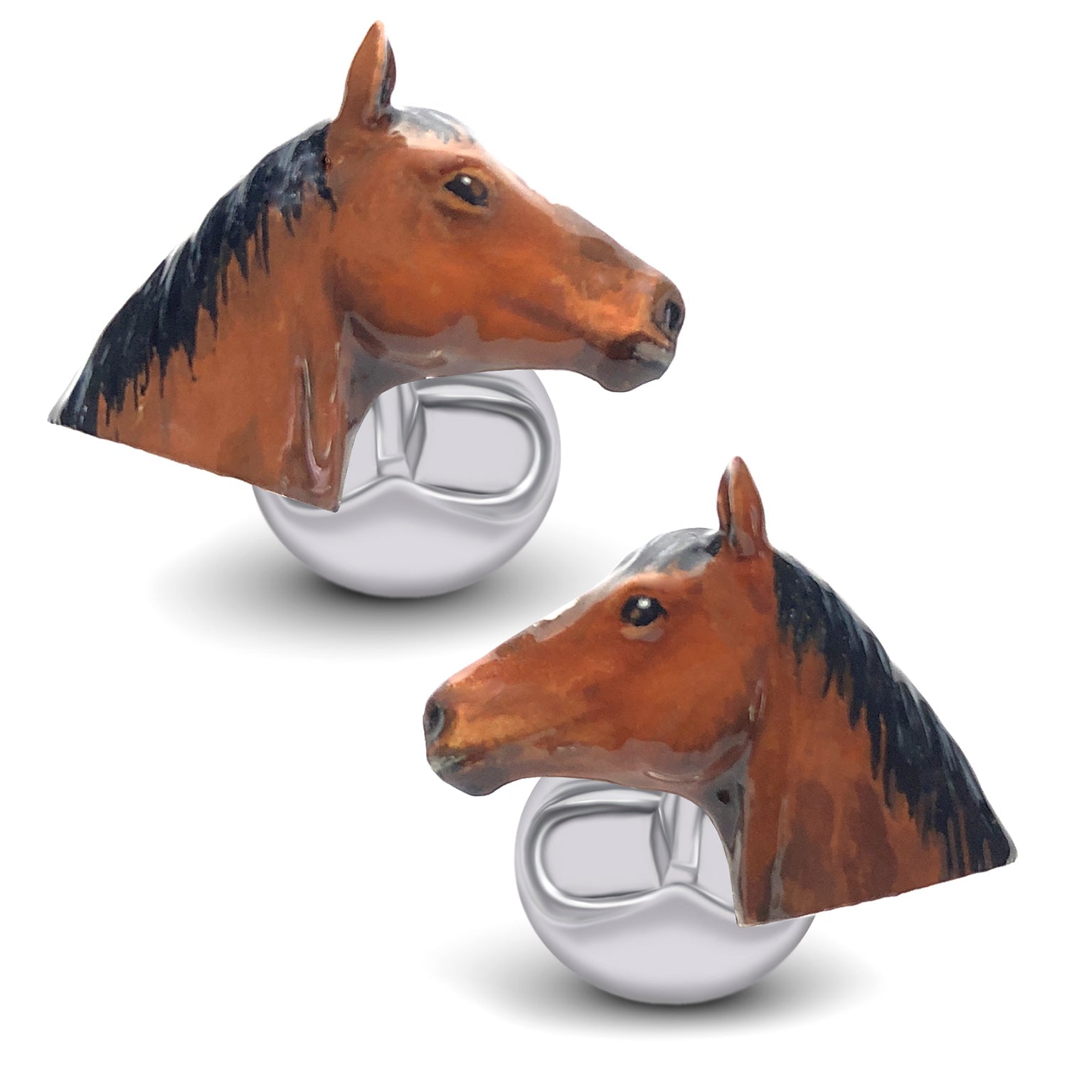 Stewball Horse Head Cufflinks