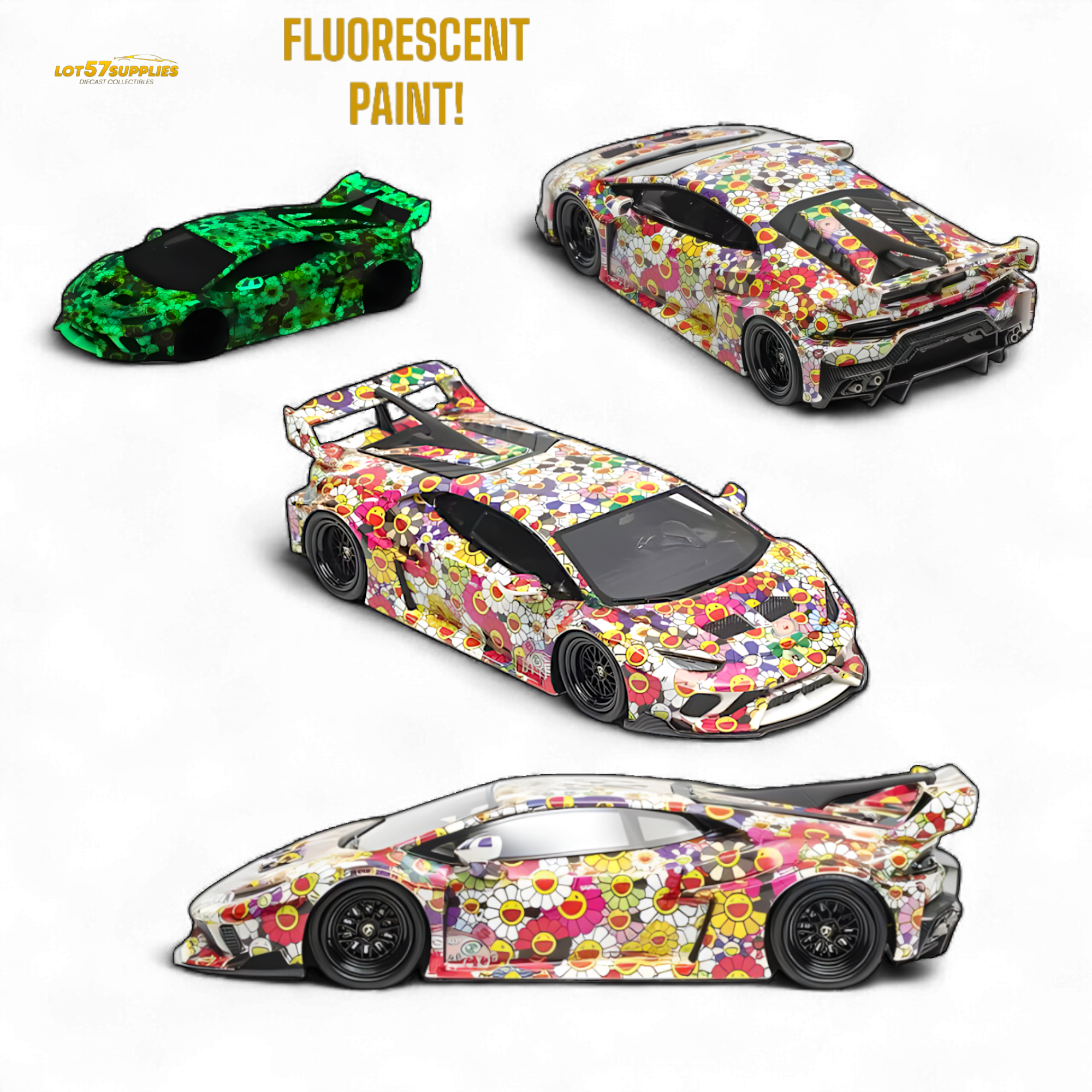 Flame Lamborghini Huracan GT LP610 Sun Flower Luminous 1:64