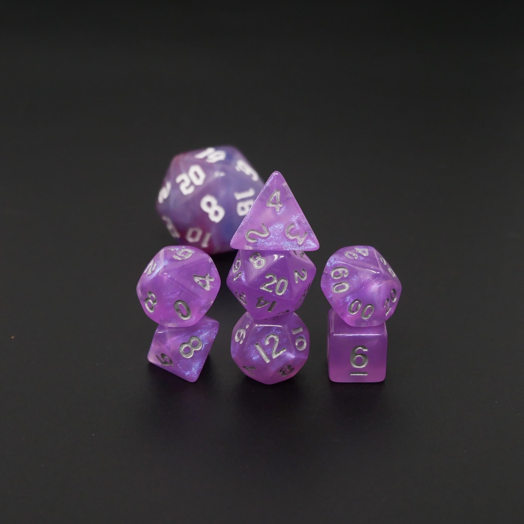 Fairy Spirit - 7 Piece DnD Dice Set | Mini Acrylic RPG Gaming Dice