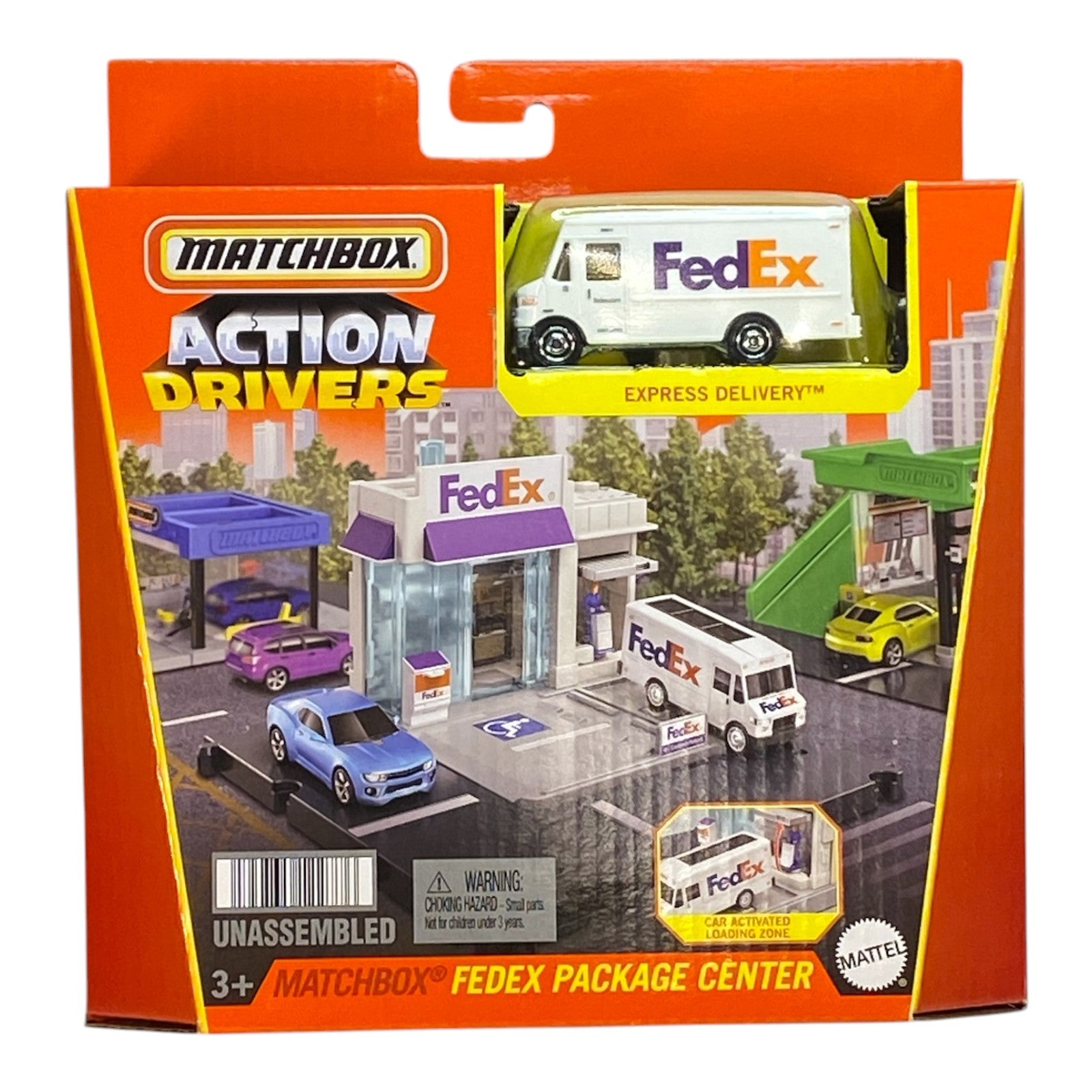 Matchbox Fedex Package Center - Action Drivers Vehicle Playset w/ Express Delivery Van