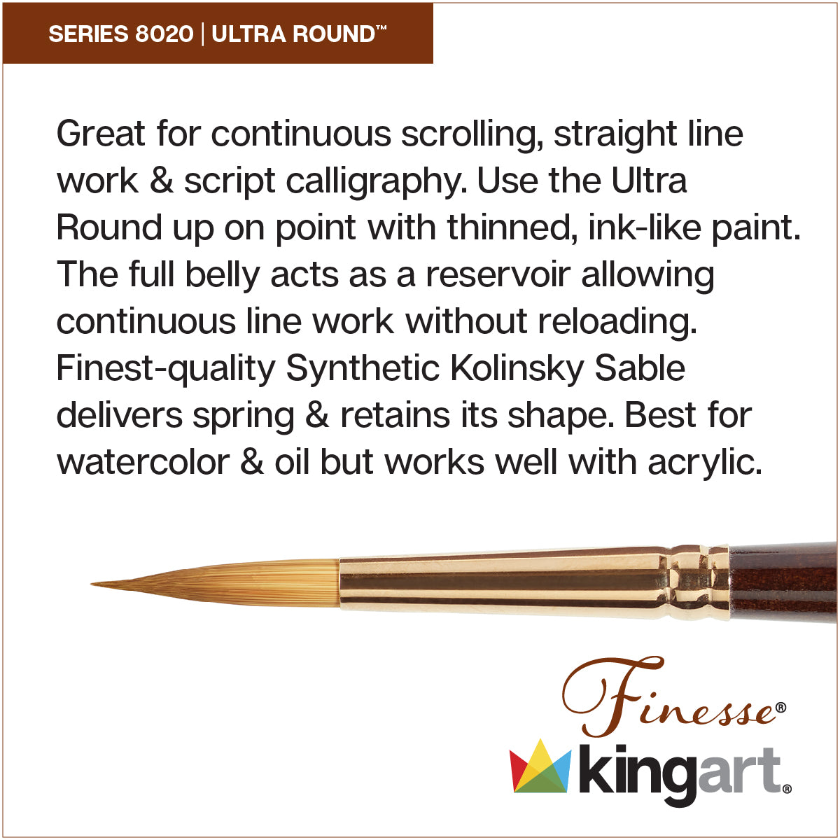 Finesse™ 8020 Ultra Round Brushes 10 pc