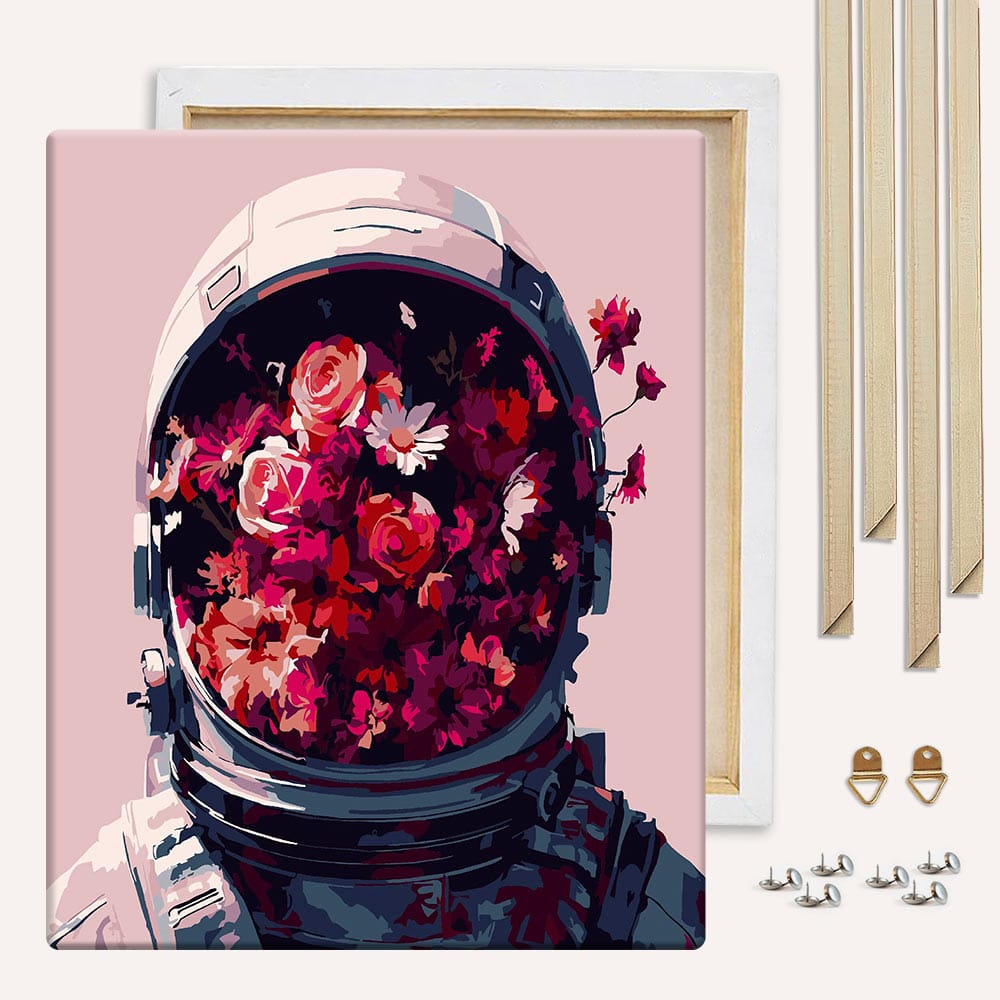 Floral Astronaut - Paint By Numbers Kit