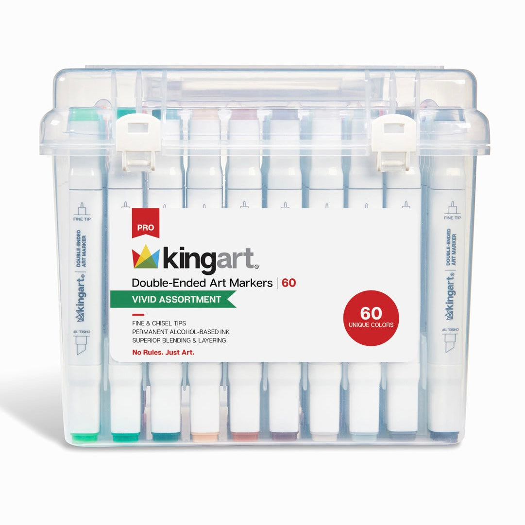 Double-Ended Alcohol Markers 60 Colors