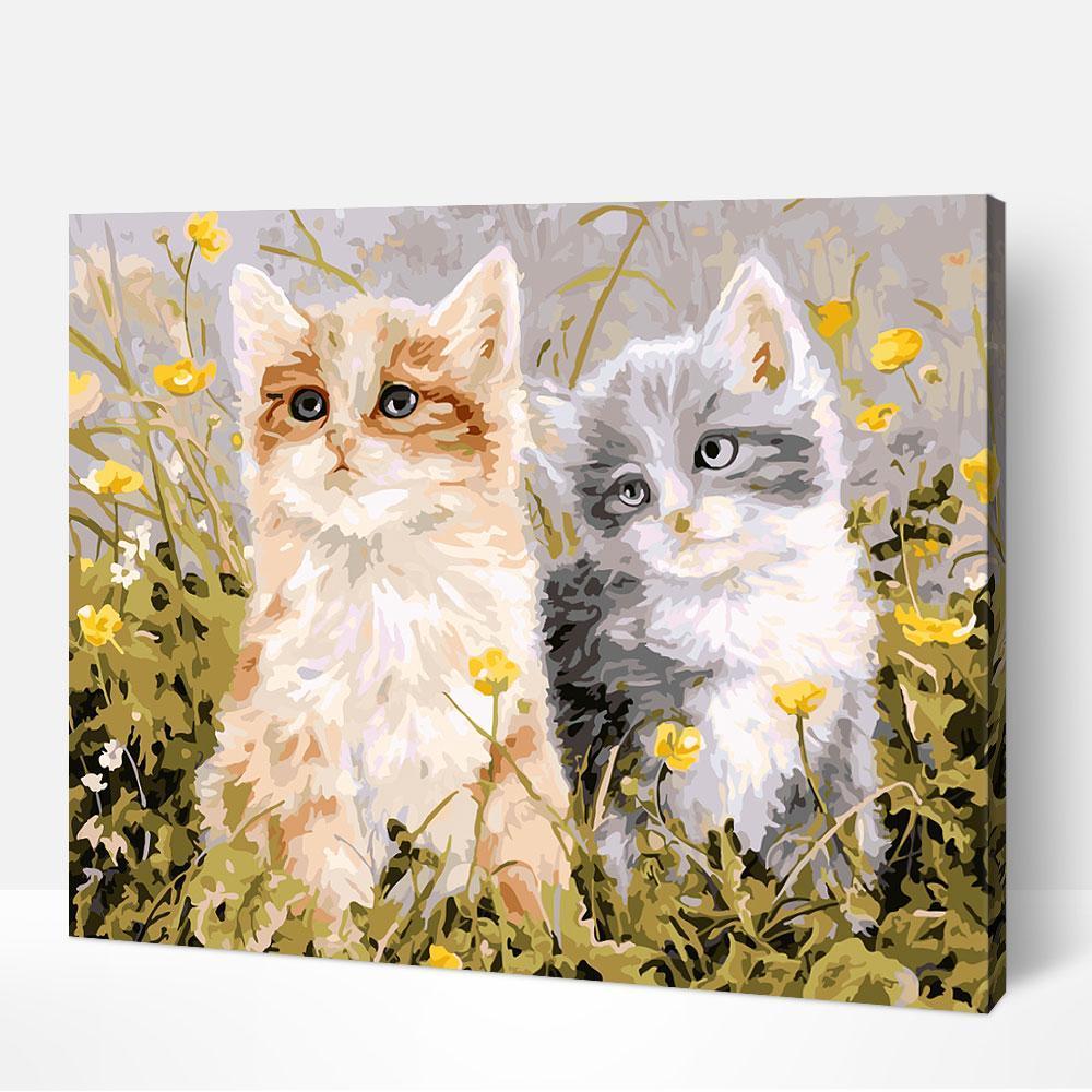 Two Cats Peering