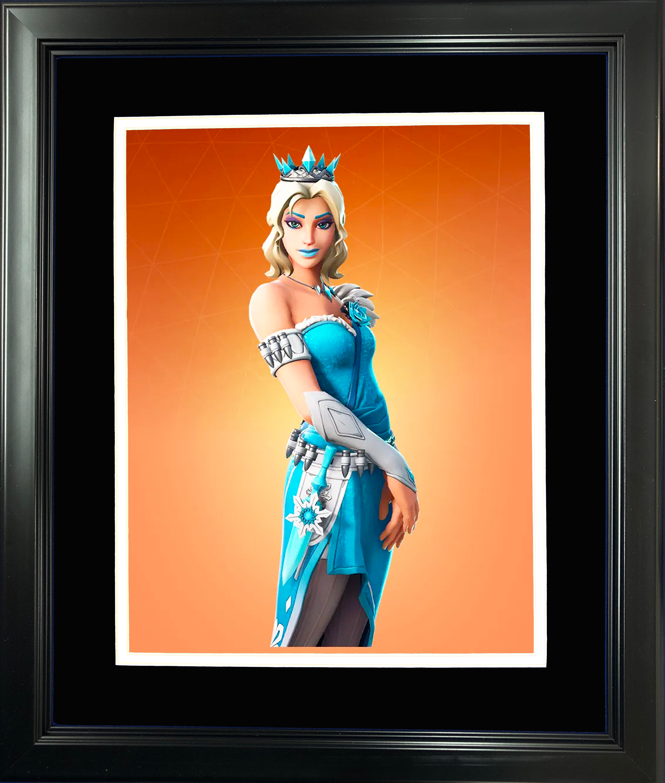 Framed Glimmer Legendary Fortnite Skin 11"x14" Video Game Photo