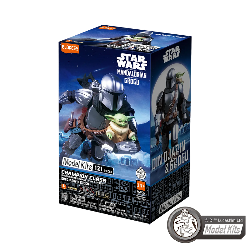 Star Wars: The Mandalorian & Grogu™ Champion Class 05 Din Djarin™ & Grogu™ Model Kits | Blokees