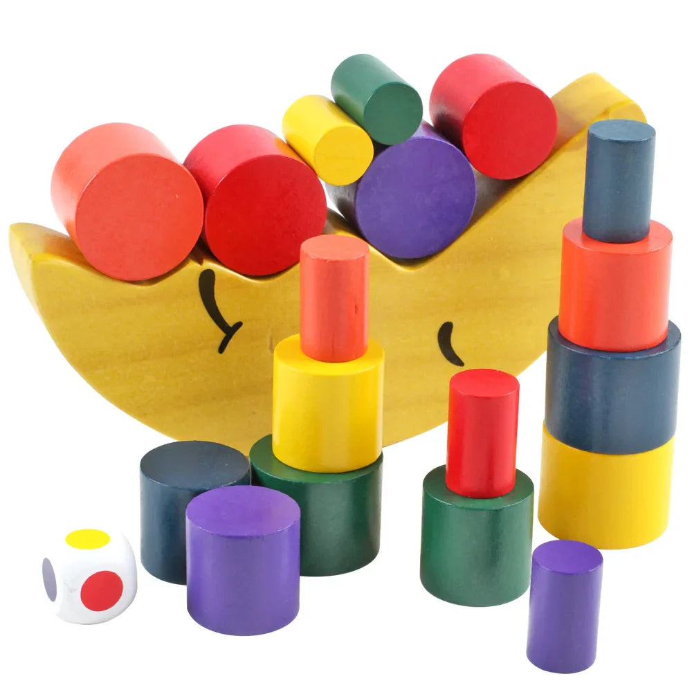 Wooden Moon Balancing Game – Educational Stacking Toy for Kids