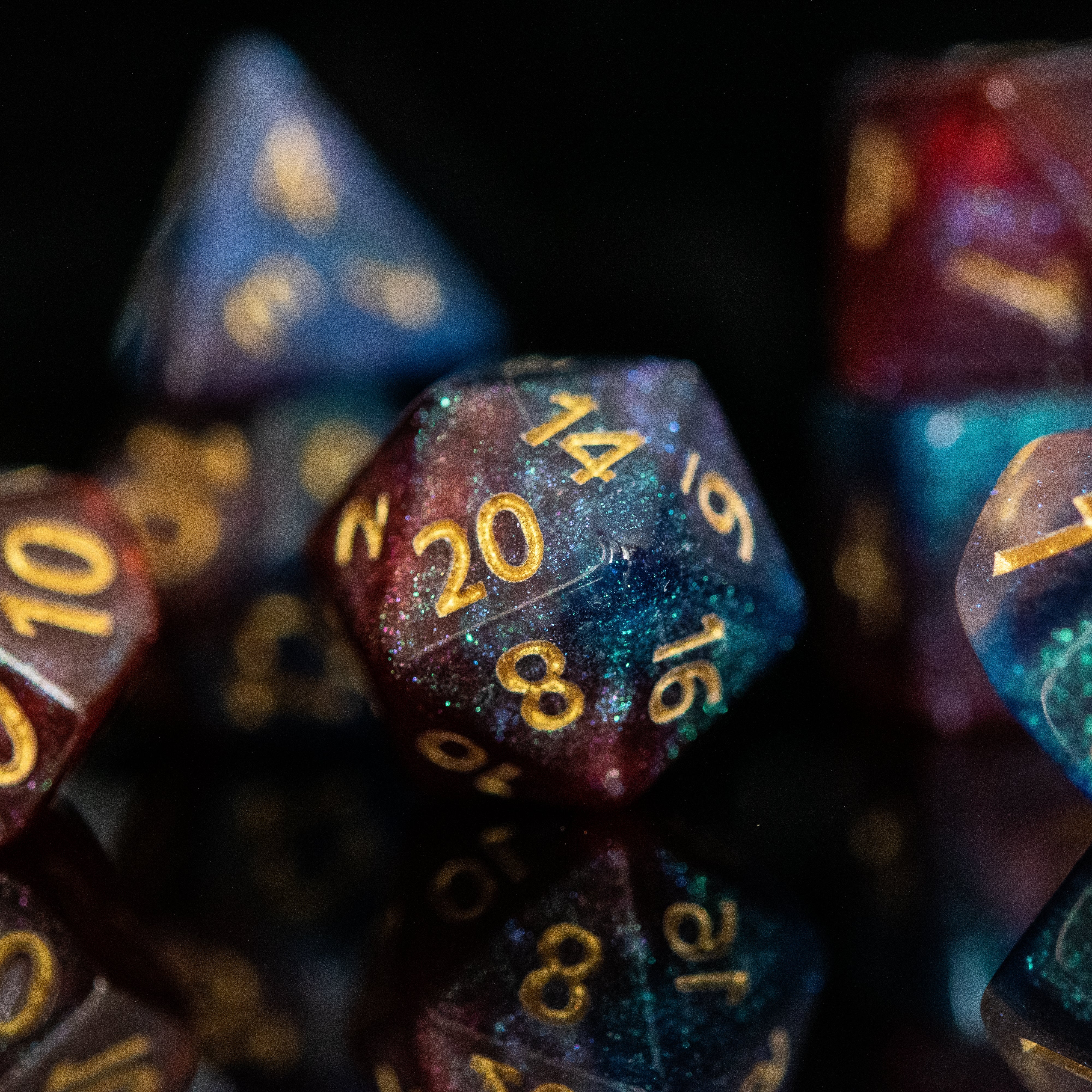 Helix Galaxy Acrylic Dice Set