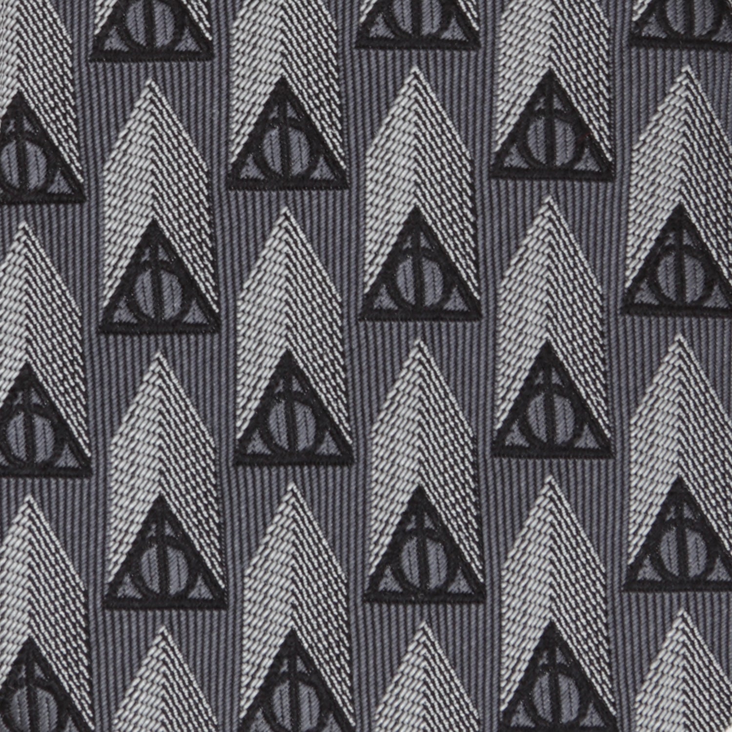 Harry Potter Deathly Hallows Gray Silk Men's Tie