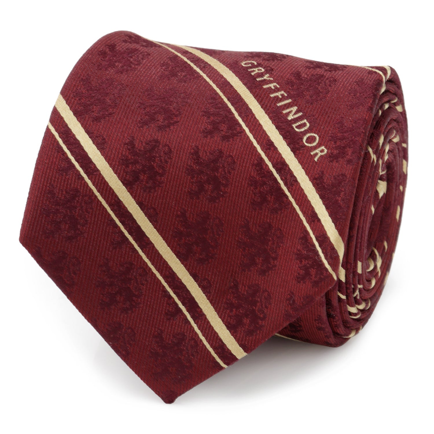 Harry Potter Gryffindor Maroon Stripe Silk Men's Tie