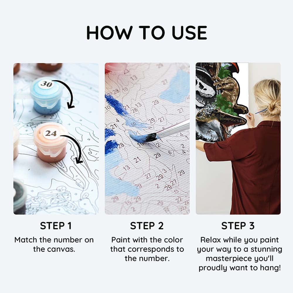 Jurassic Icons - Paint By Numbers Kit