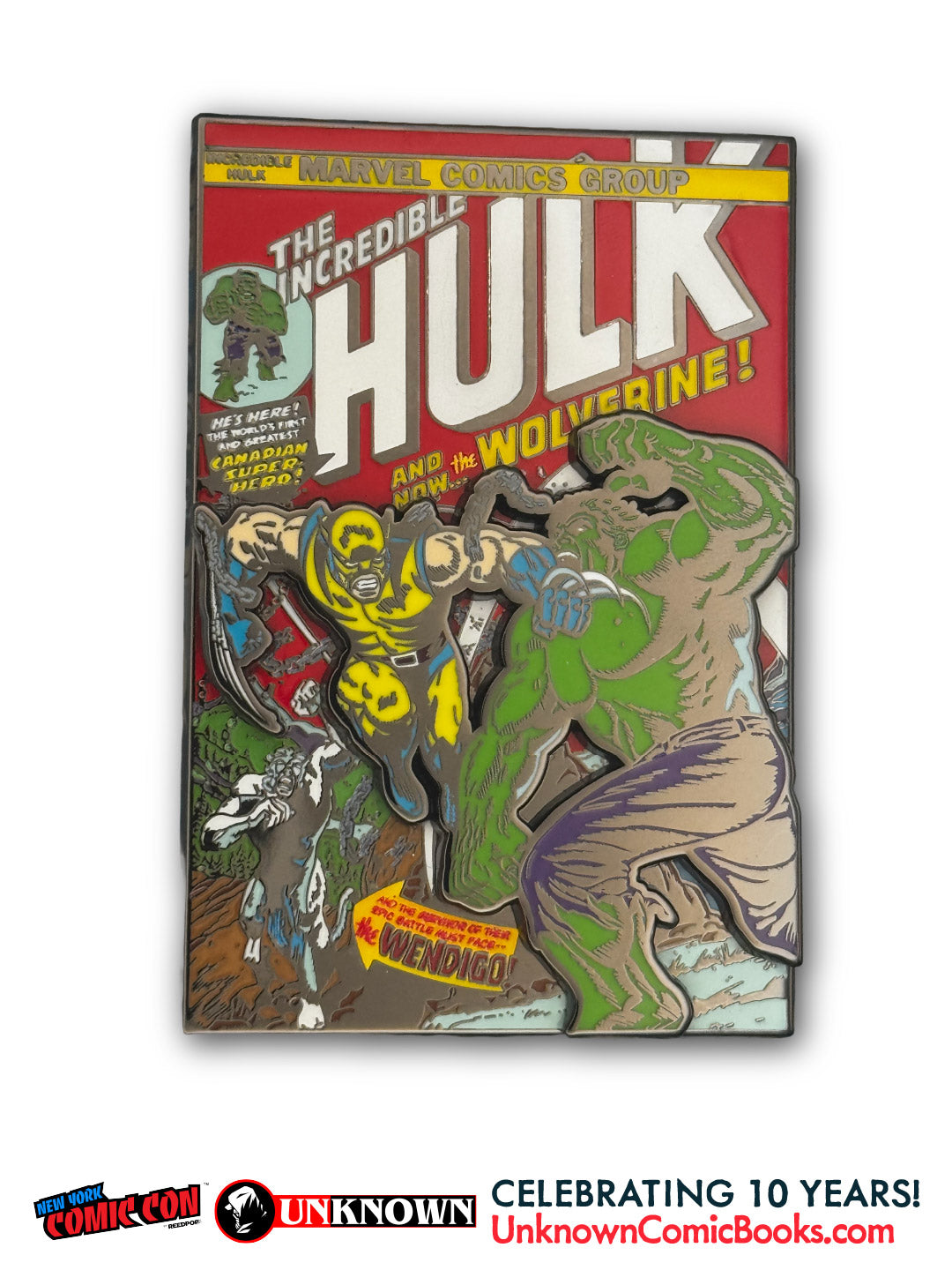 Incredible Hulk #181 3" Enamel Pin NYCC 2026 | Unknown Comics Exclusve (10/28/2026)