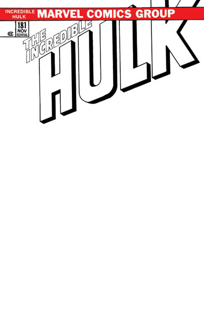[10 PACK] Incredible Hulk #181 Facsimile Edition Unknown Comics Exclusive Blank Var (09/27/2023)