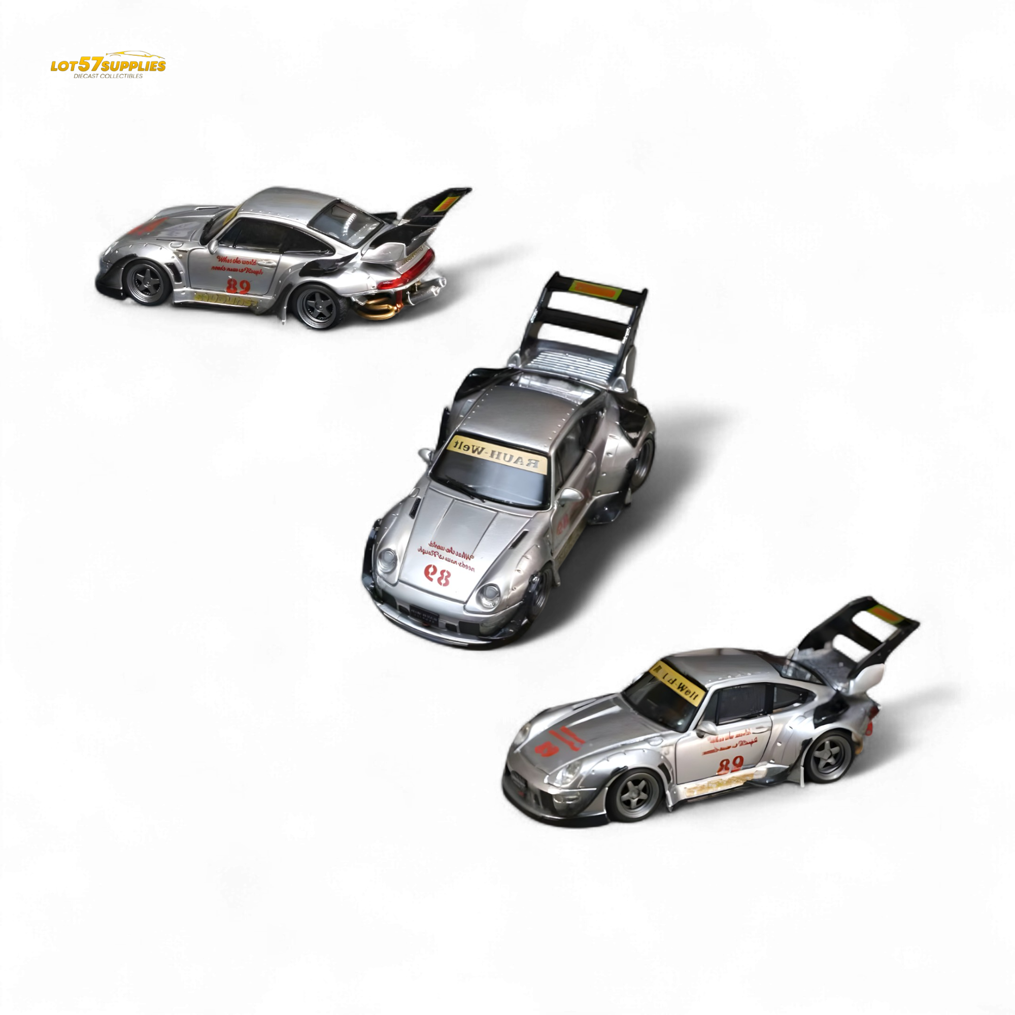 Street Weapon Porsche RWB 993 Double Exhaust Heavenly Livery Higher Tail 1:64