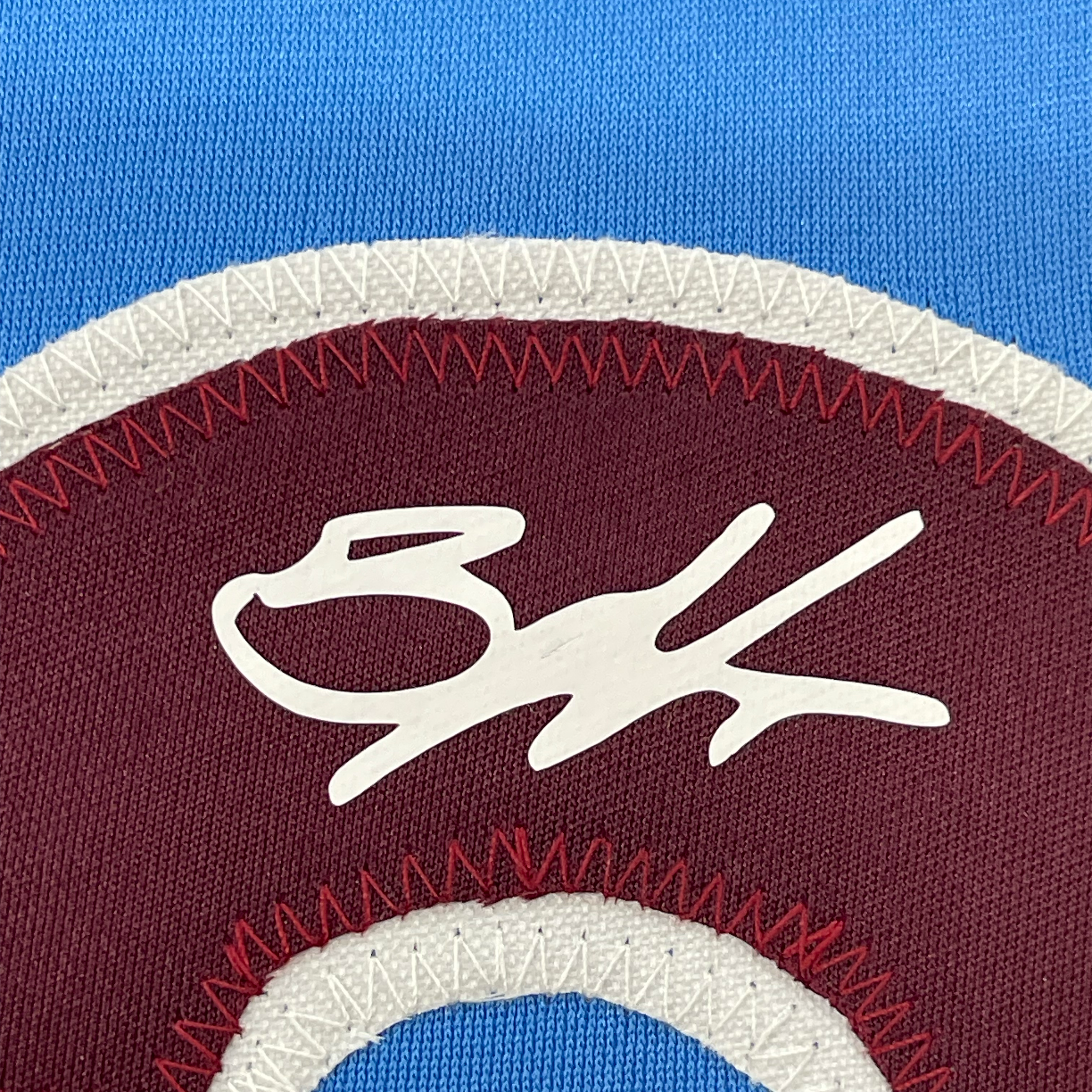 Framed Facsimile Autographed Bryce Harper 35x39 Philadelphia Blue Retro Reprint Laser Auto Baseball Jersey