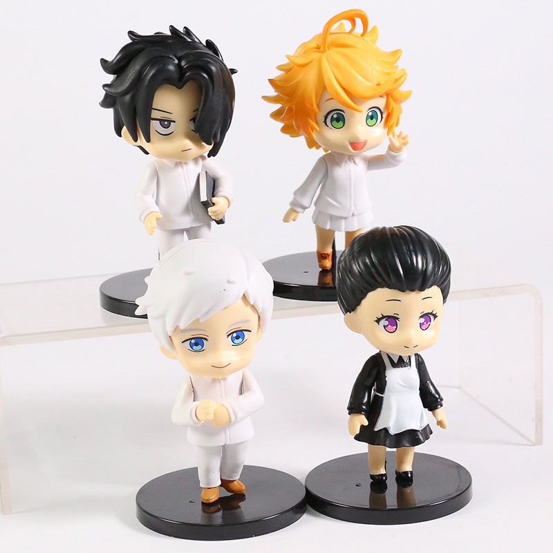 Anime The Promised Neverland PVC Toys 4 Piece Set