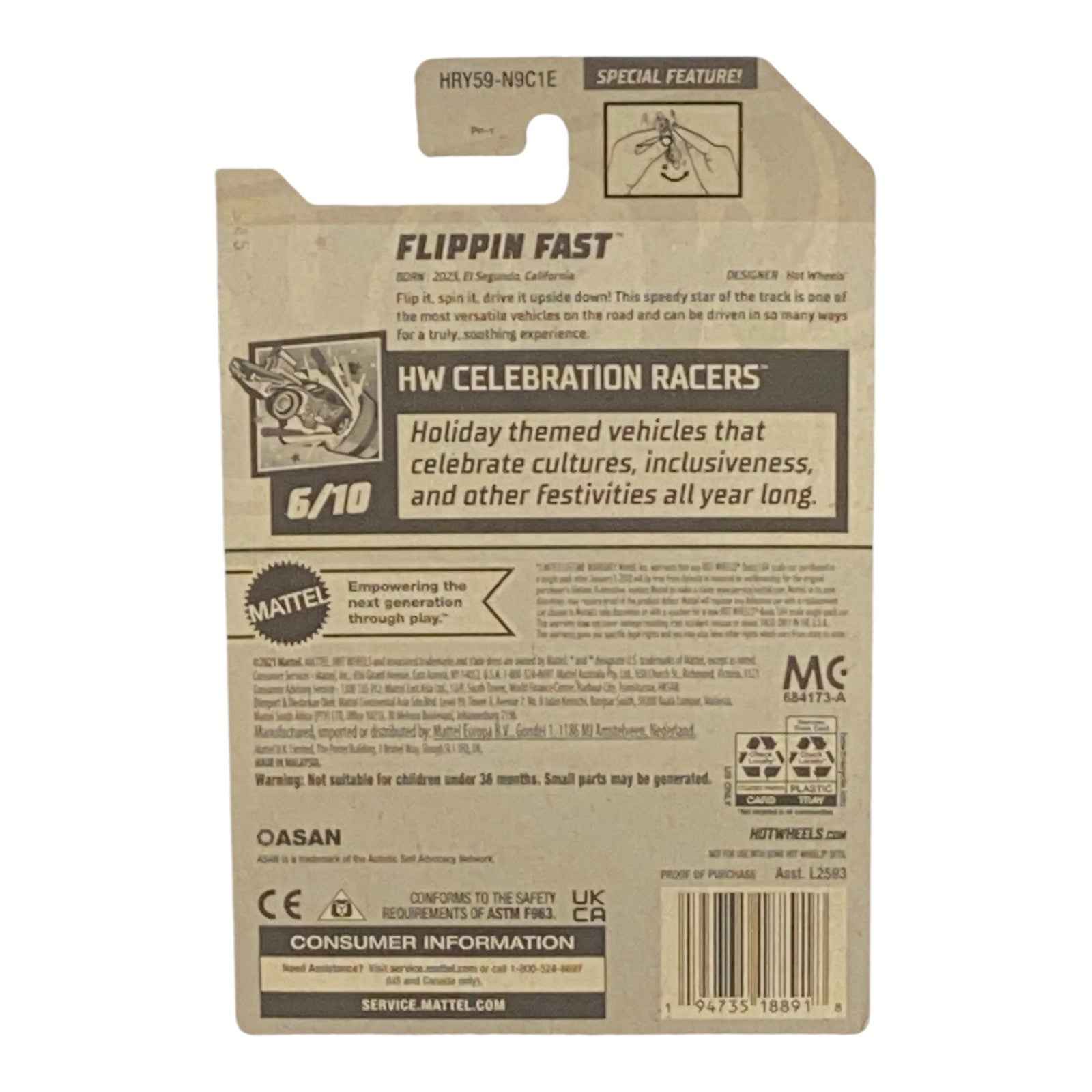 Hot Wheels Flippin Fast - Celebration Racers Series 6/10