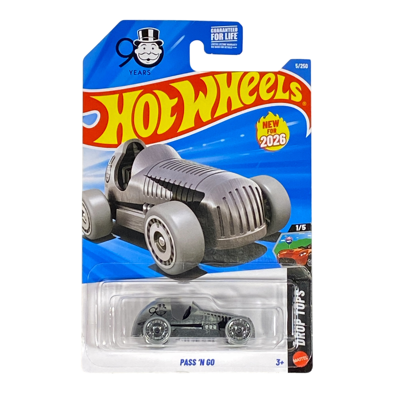 Hot Wheels Pass 'N Go (Monopoly 90 Years) - Drop Tops Series 1/5