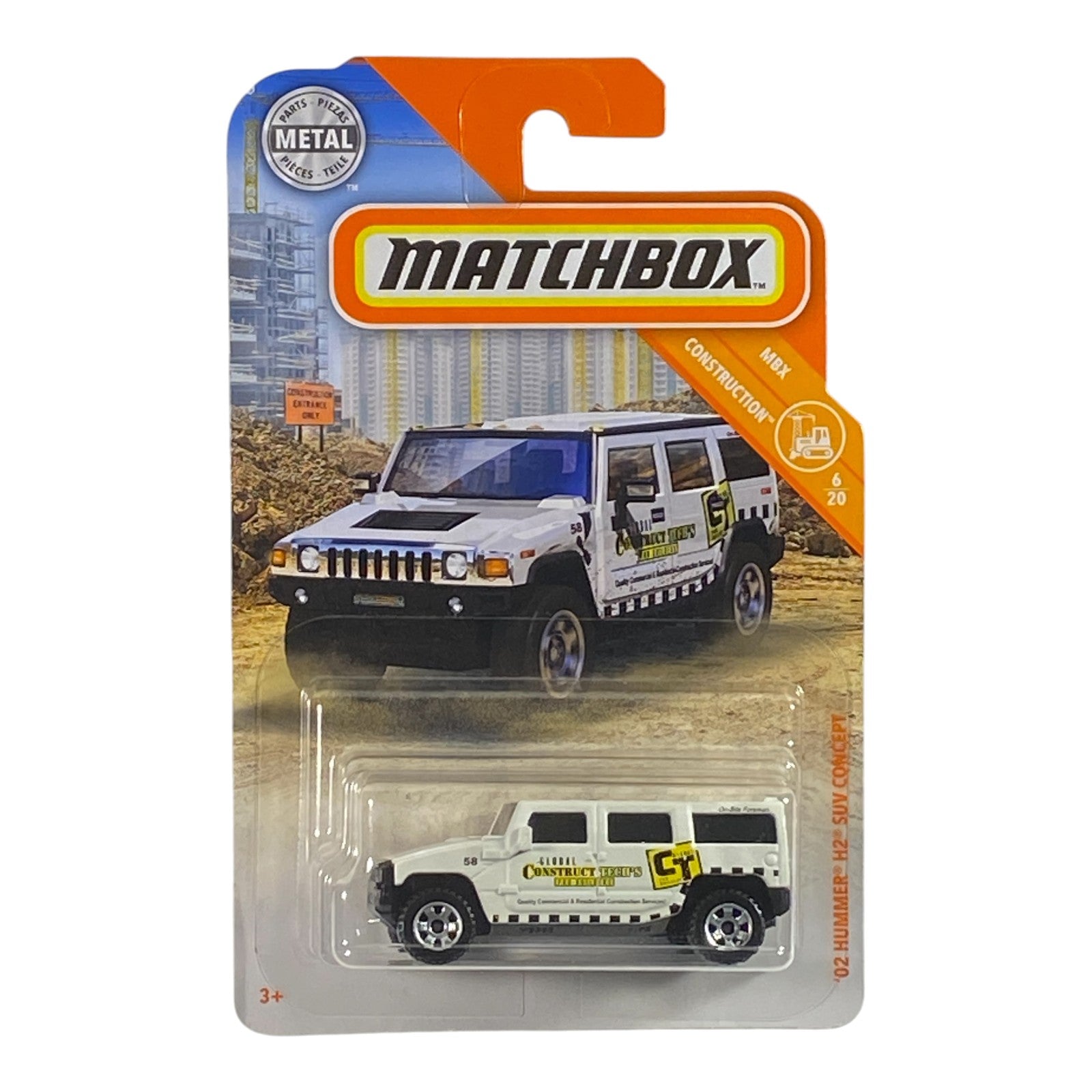 Matchbox '02 Hummer H2 SUV Concept - MBX Contruction Series 6/20