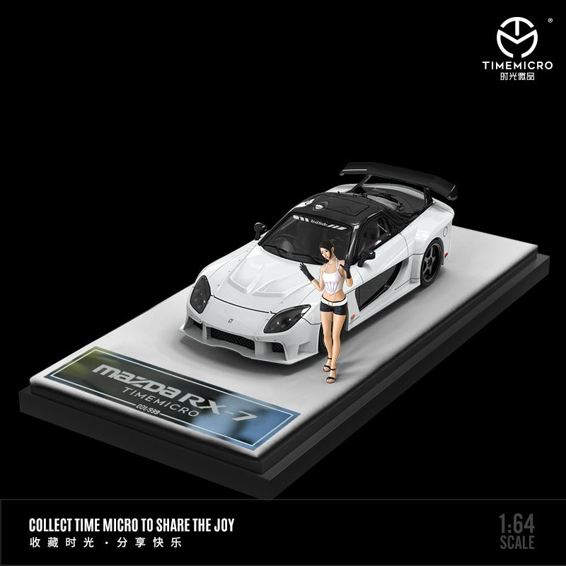 TimeMicro Mazda RX-7 VeilSide BLACK / GREEN / WHITE 1:64