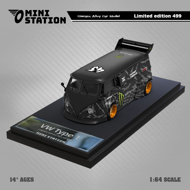 Mini Station RWB T1 Van in Monster Livery 1:64