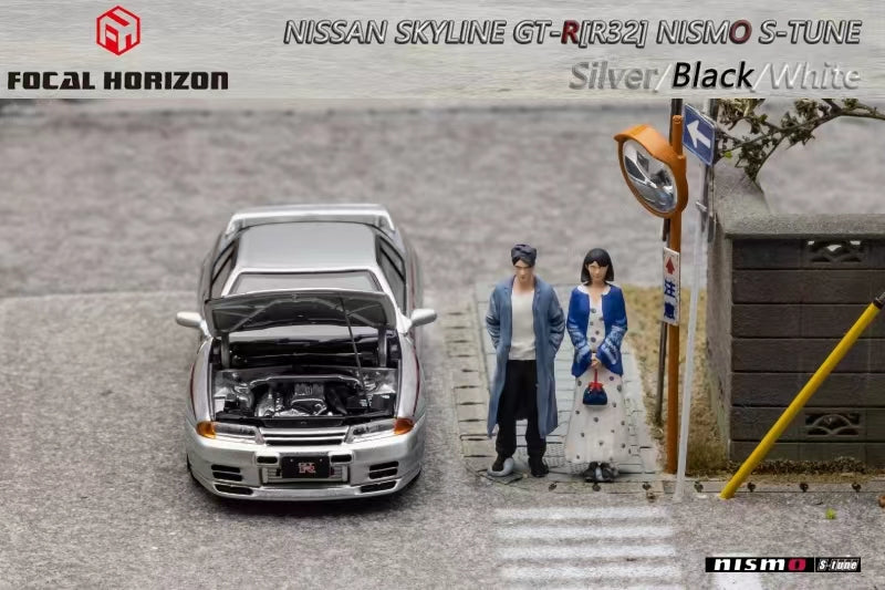 Focal Horizon Skyline R32 GT-R 3rd Gen Nismo S-Tune Silver Nismo Livery 1:64